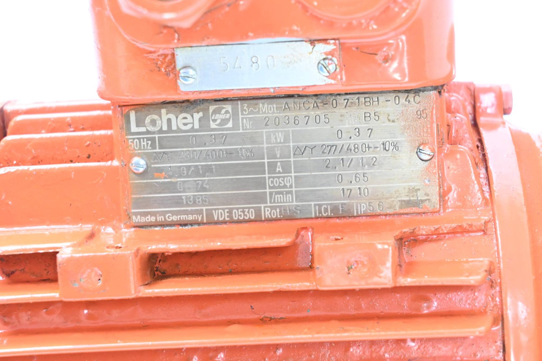 Produktfoto 2 von Loher 3~ Elektromotor ANCA-071BH-04C ( 0,37 kW )