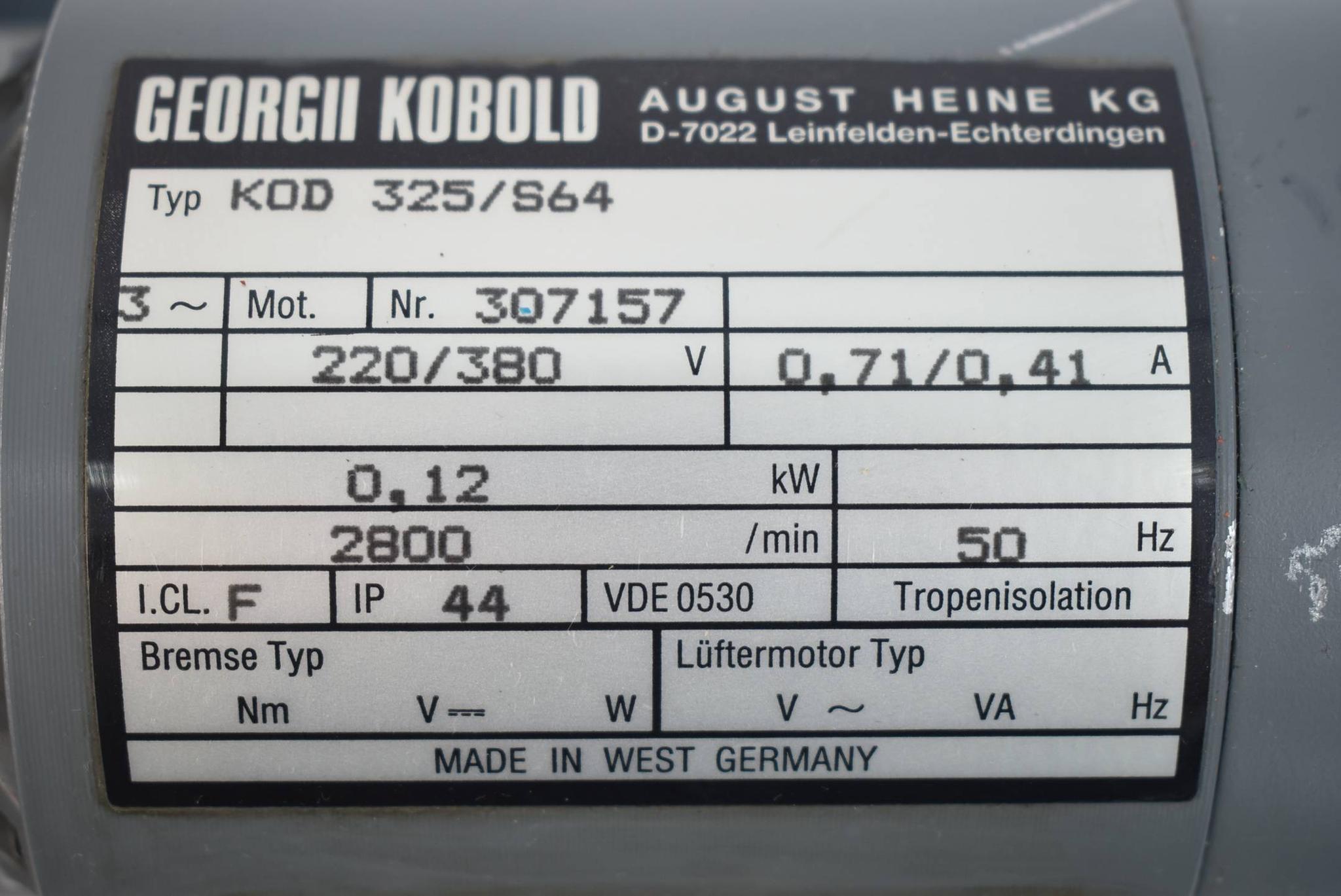 Produktfoto 4 von Kobold Elektromotor KOD 325/864 ( 0,12kW 2800r/min. ) + Schwaben Präzision F50