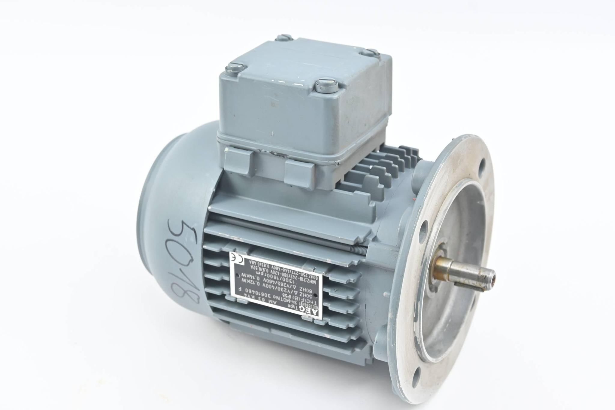 Produktfoto 1 von AEG 3~ Motor AM 63 KY4 ( AM63KY4 ) 50Hz 230/400V 0,12kW 1300-1600/min