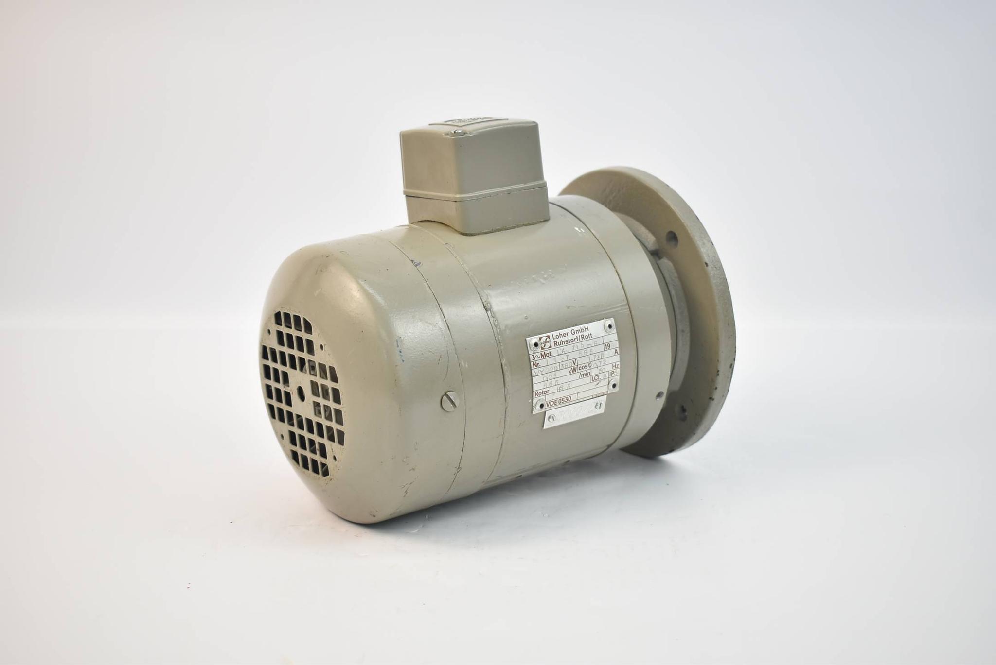 Loher Elektromotor LA 71b-6 ( 220-380V 0,25kW 865r/min. )