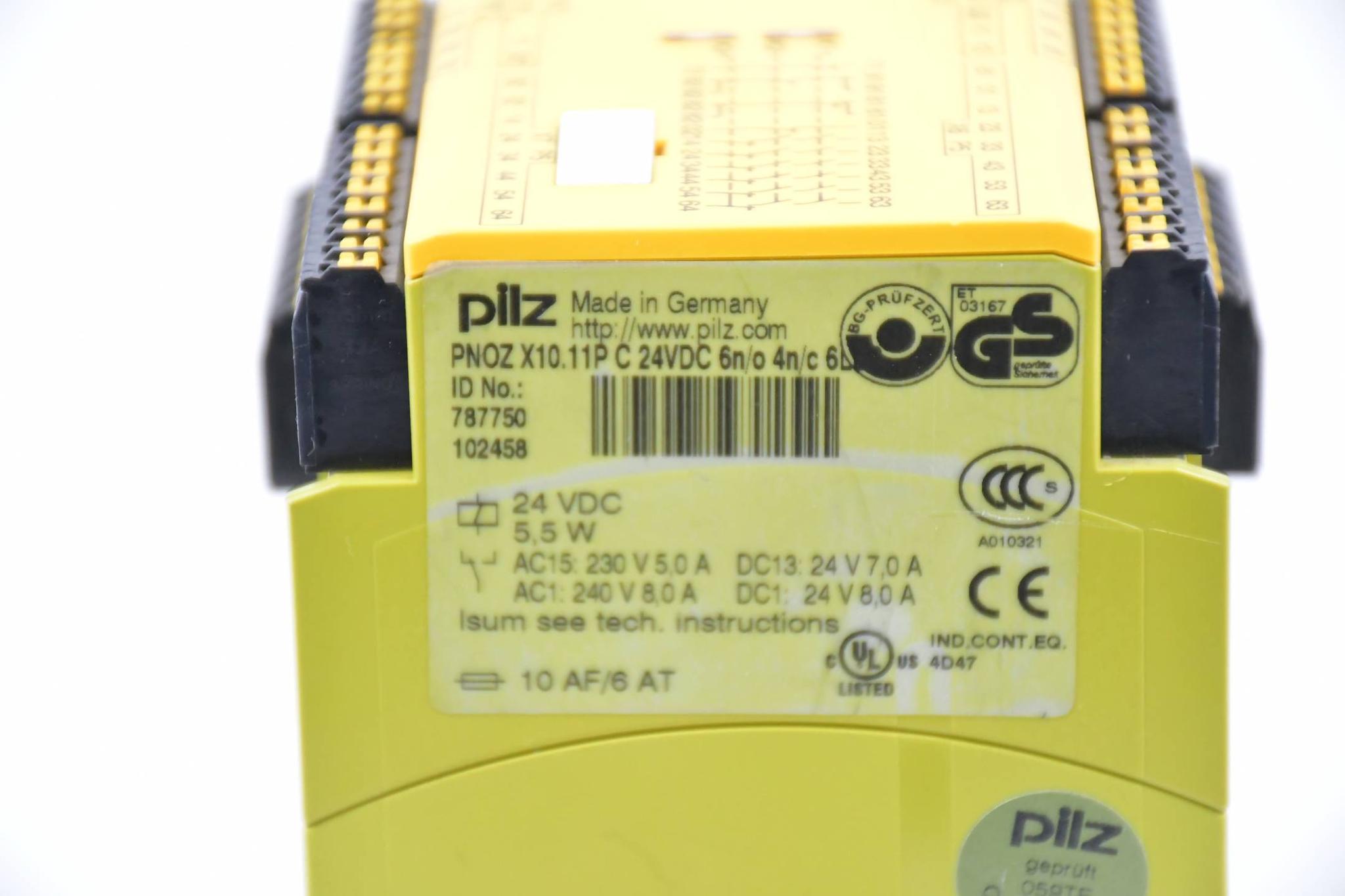 Produktfoto 4 von Pilz Sicherheitsschaltgerät PNOZ X10.11P C 24VDC 6n/o 4n/c 6LED ( 787750 )