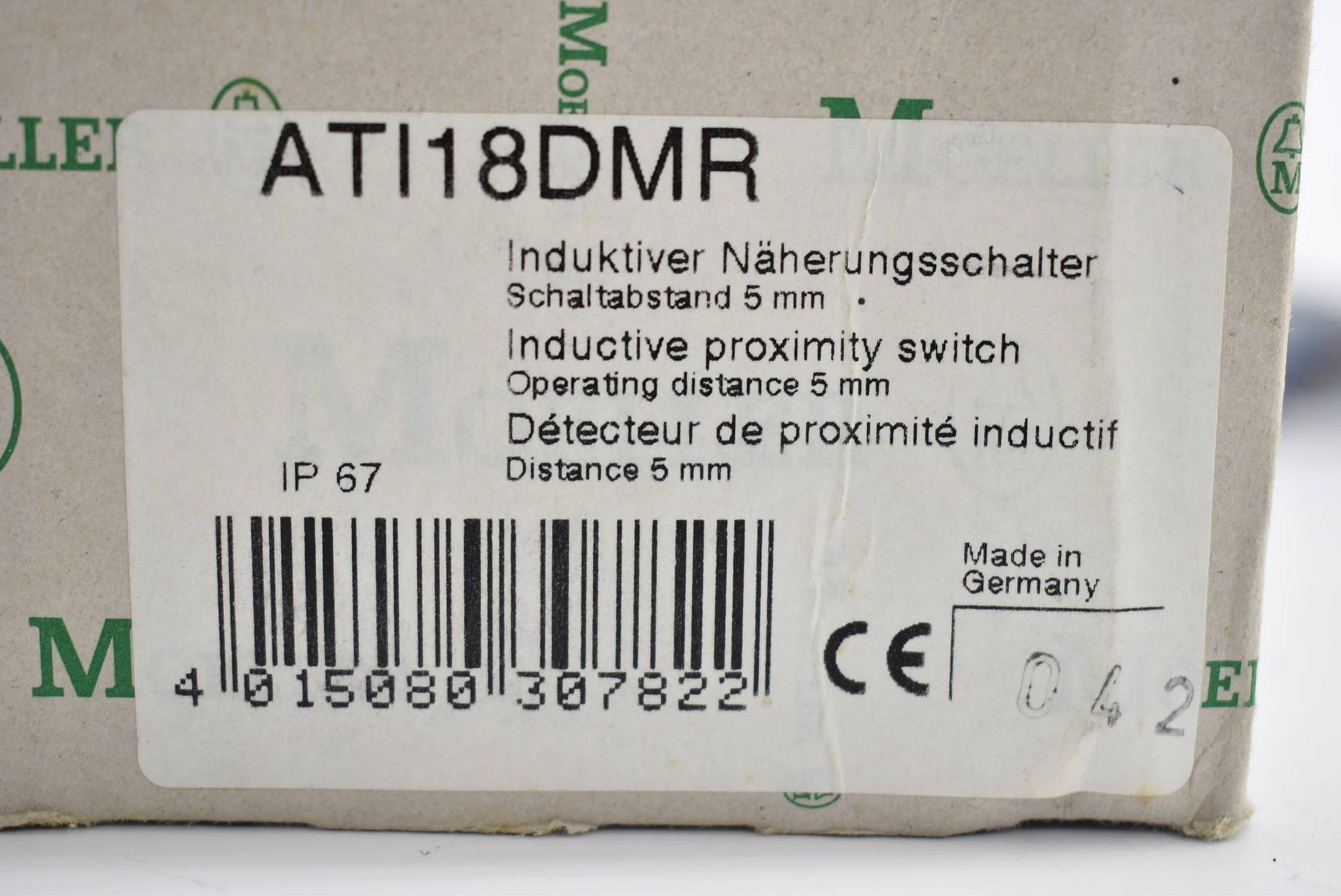 Produktfoto 2 von Moeller induktiver Näherungsschalter 10...60 VDC 5 mm 400mA ATI18DMR