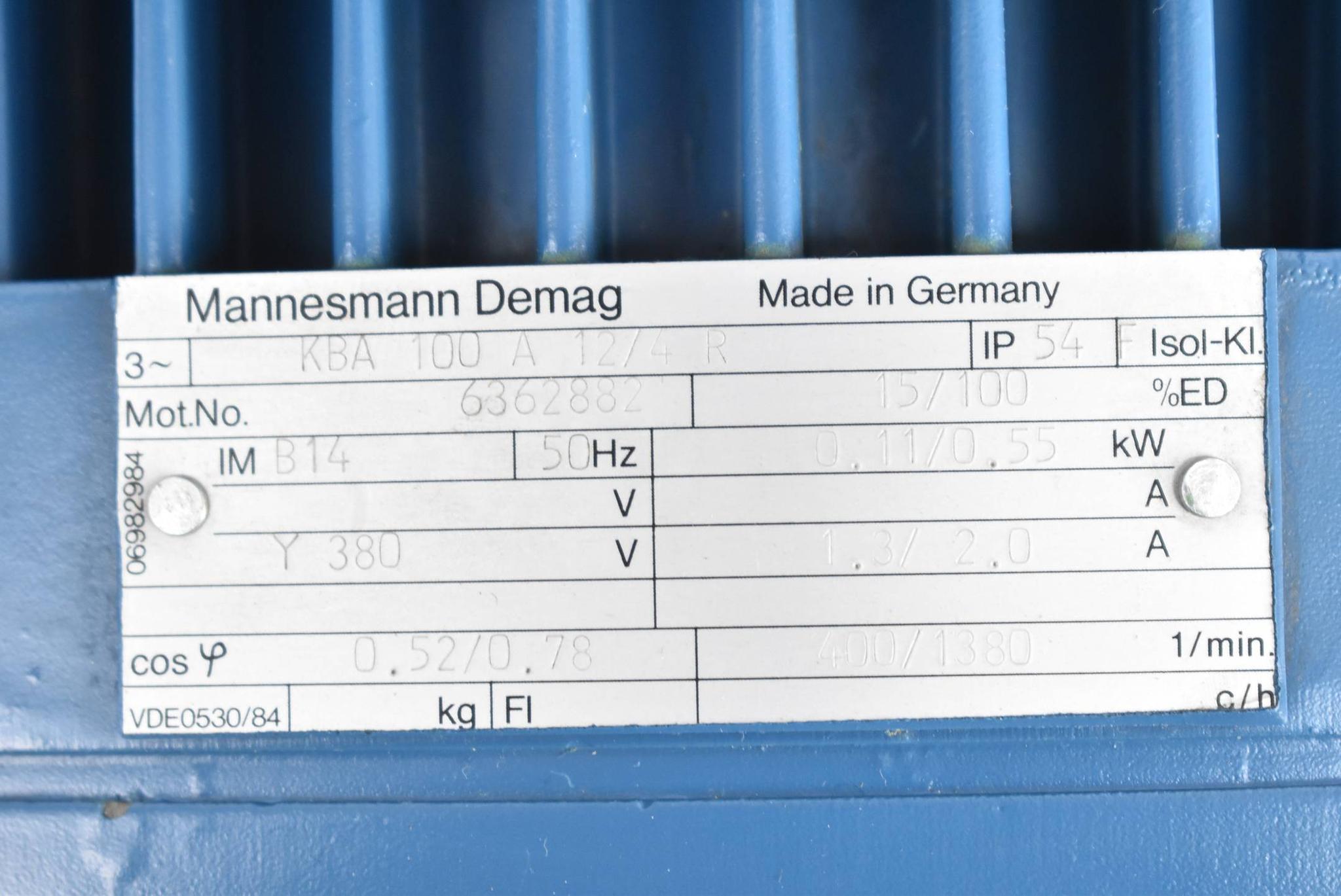 Produktfoto 1 von Demag Motor KBA 100 A R 12/4 AF06-M-3-1-20-0