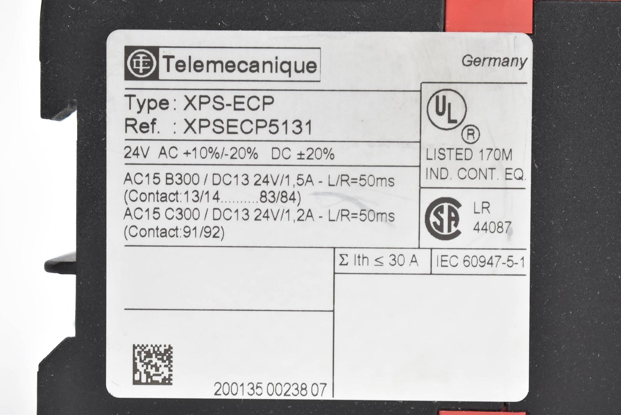 Produktfoto 2 von Telemecanique Safety Relay 24VAC/DC XPS-ECP ( XPSECP5131 )