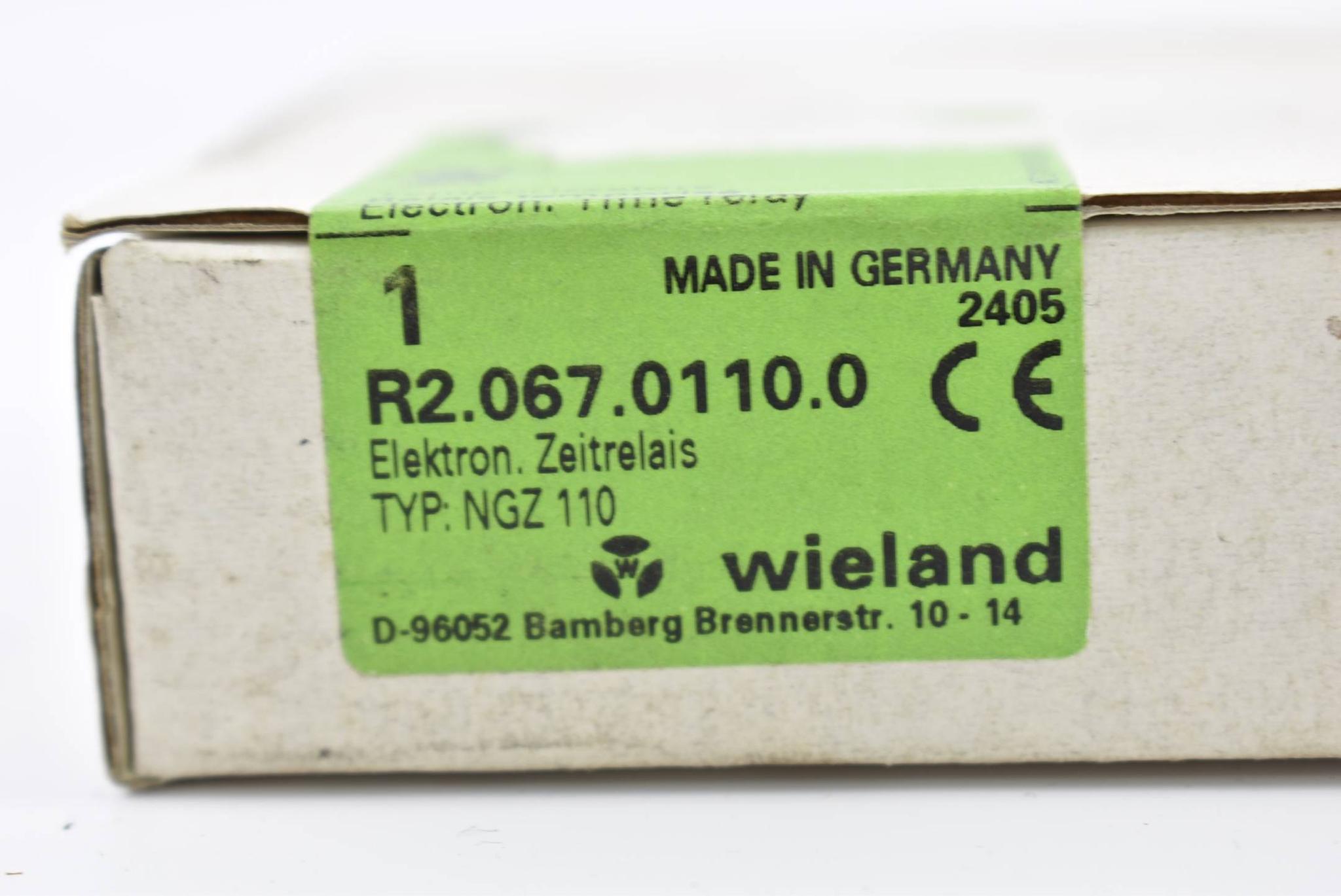 Produktfoto 2 von Wieland NGZ 110 Zeitrelais AC 230-240 V 50-60 Hz R2.067.0110.0