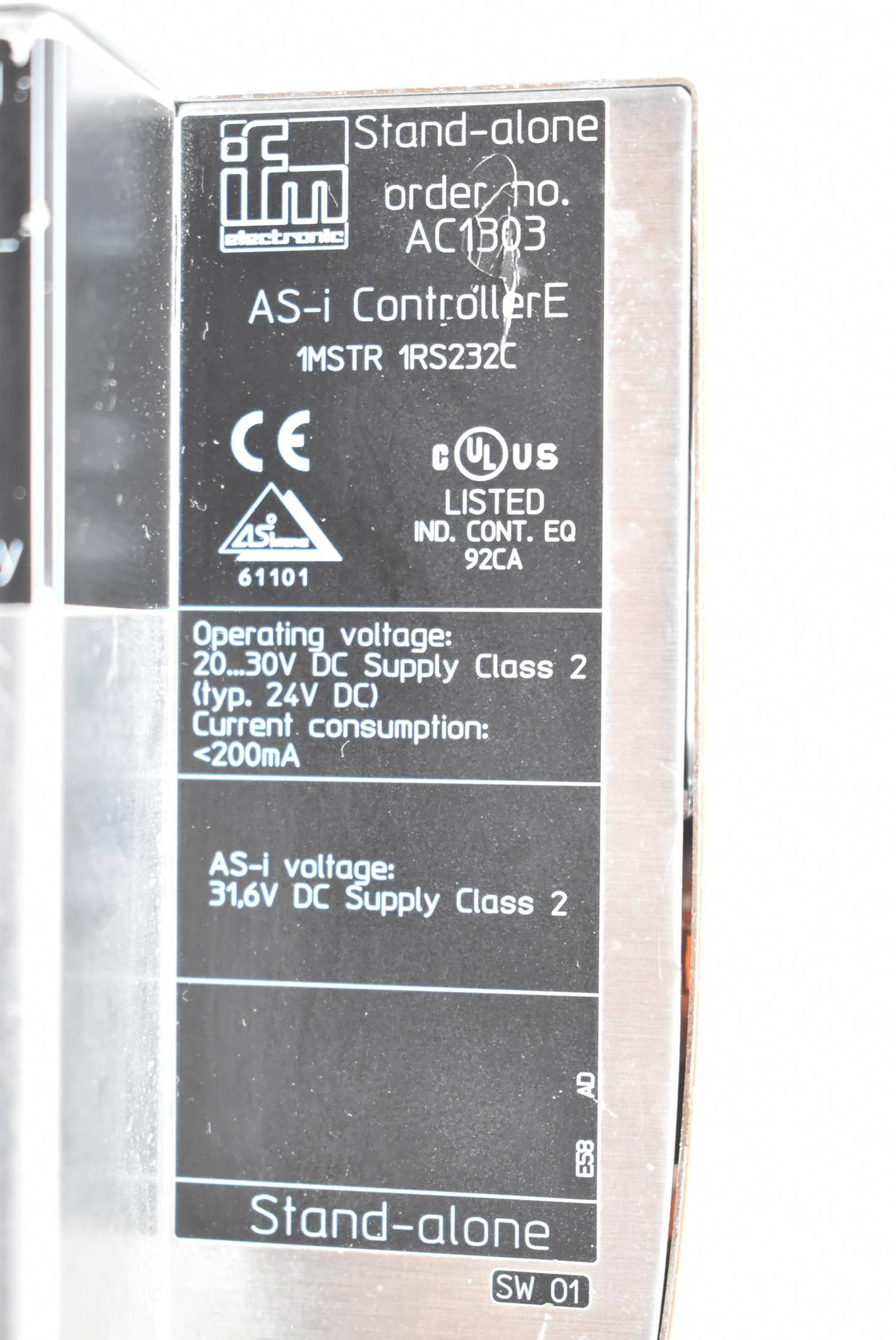 Produktfoto 2 von ifm electronic AS-i ControllerE AC1303 20-30VDC 200mA 1MSTR 1RS232C