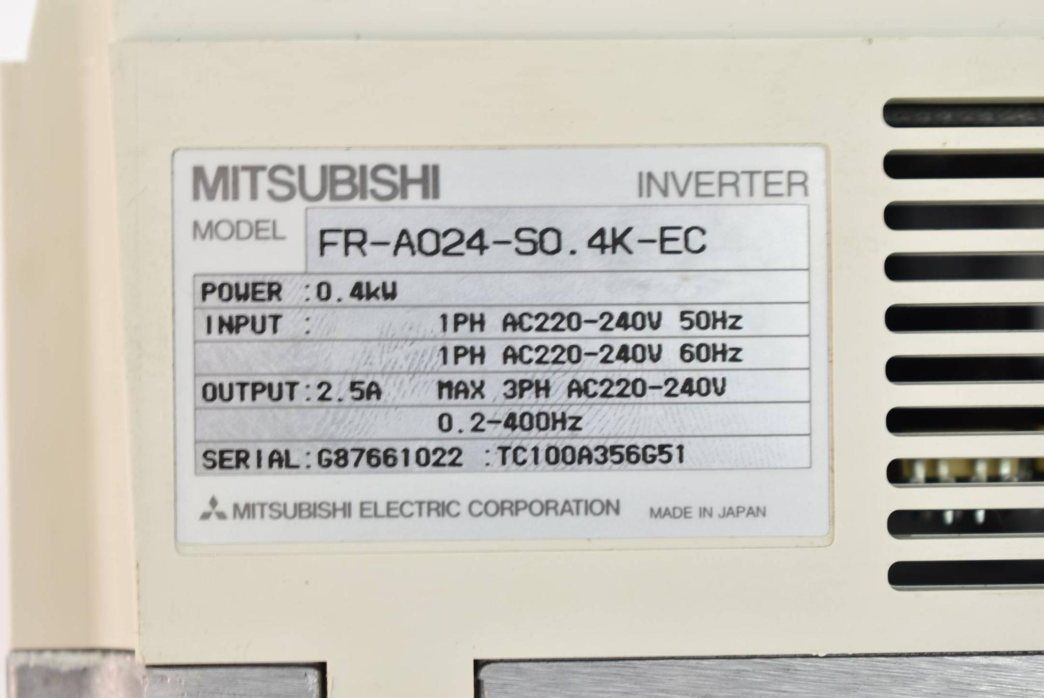 Produktfoto 3 von Mitsubishi Umrichter FR-A024-S0.4K-EC