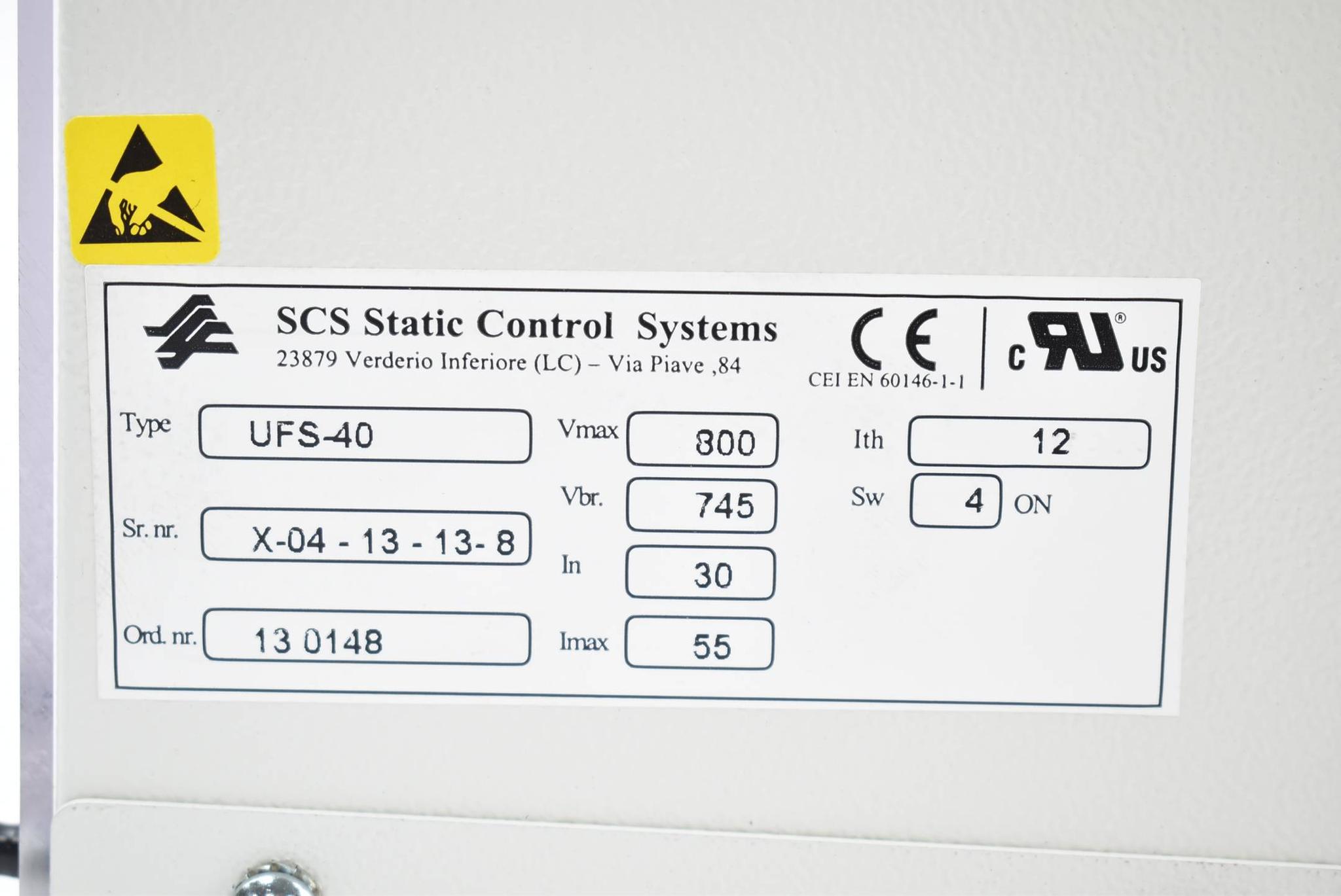 Produktfoto 3 von Mitsubishi SCS Bremseneinheit Vmax800 34A 10s Imax55 UFS-40