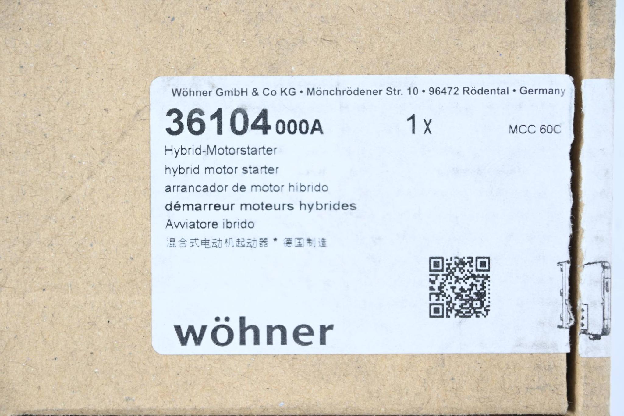 Produktfoto 2 von Wöhner Hybrid-Motorstarter 36104 ( 36104-000A )