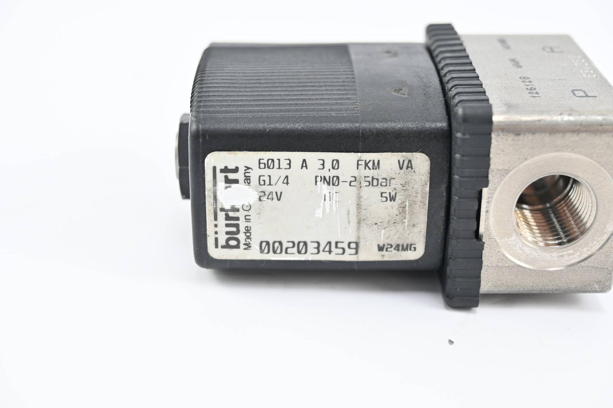 Produktfoto 2 von Bürkert 2/2-Wege-Magnetventil 6013 A 3,0 FKM VA G1/4 PN0-2,5bar ( 00203459 )