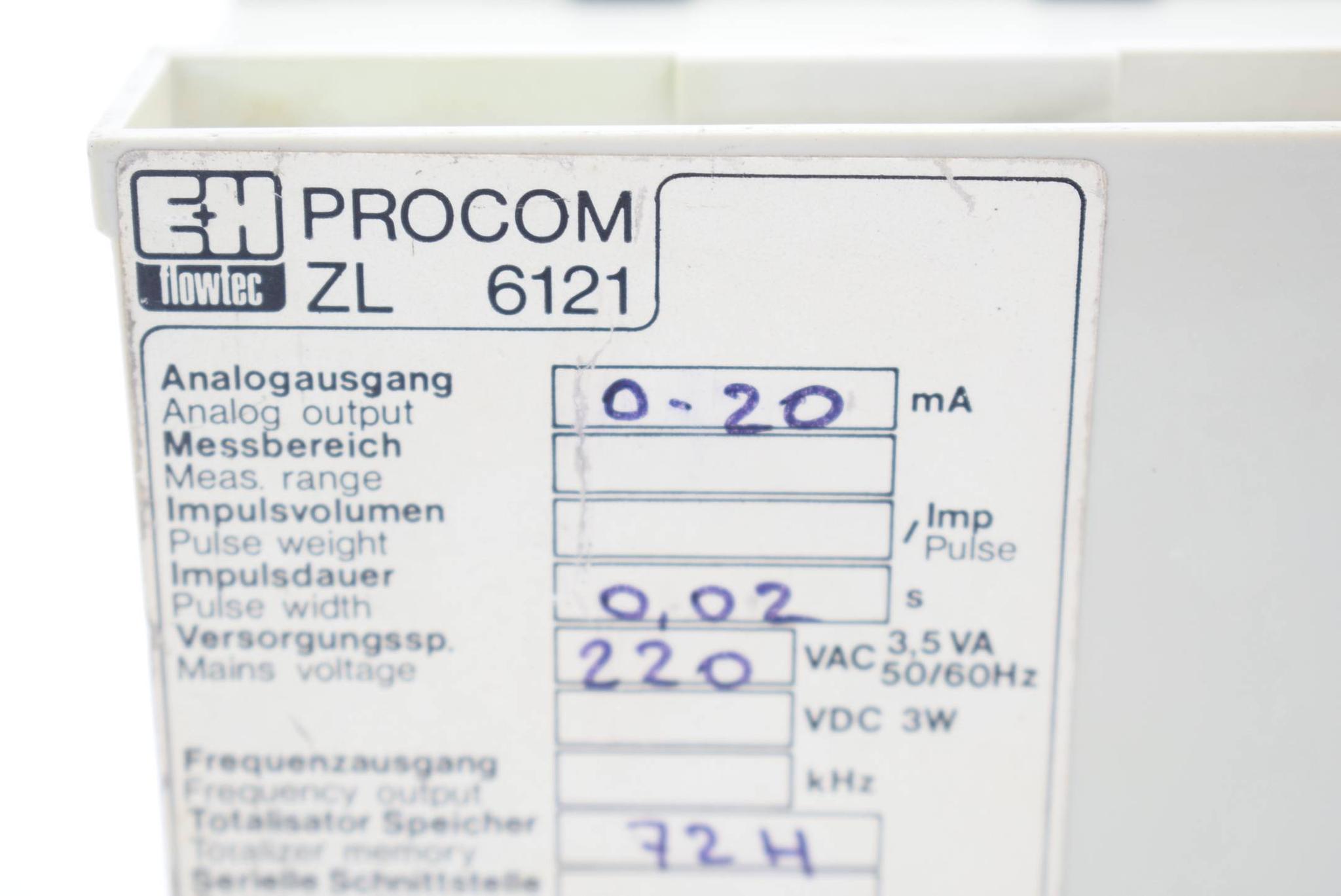 Produktfoto 2 von Endress & Hauser E+H Procom Flowtec ZL 6121 ( ZL6121 )