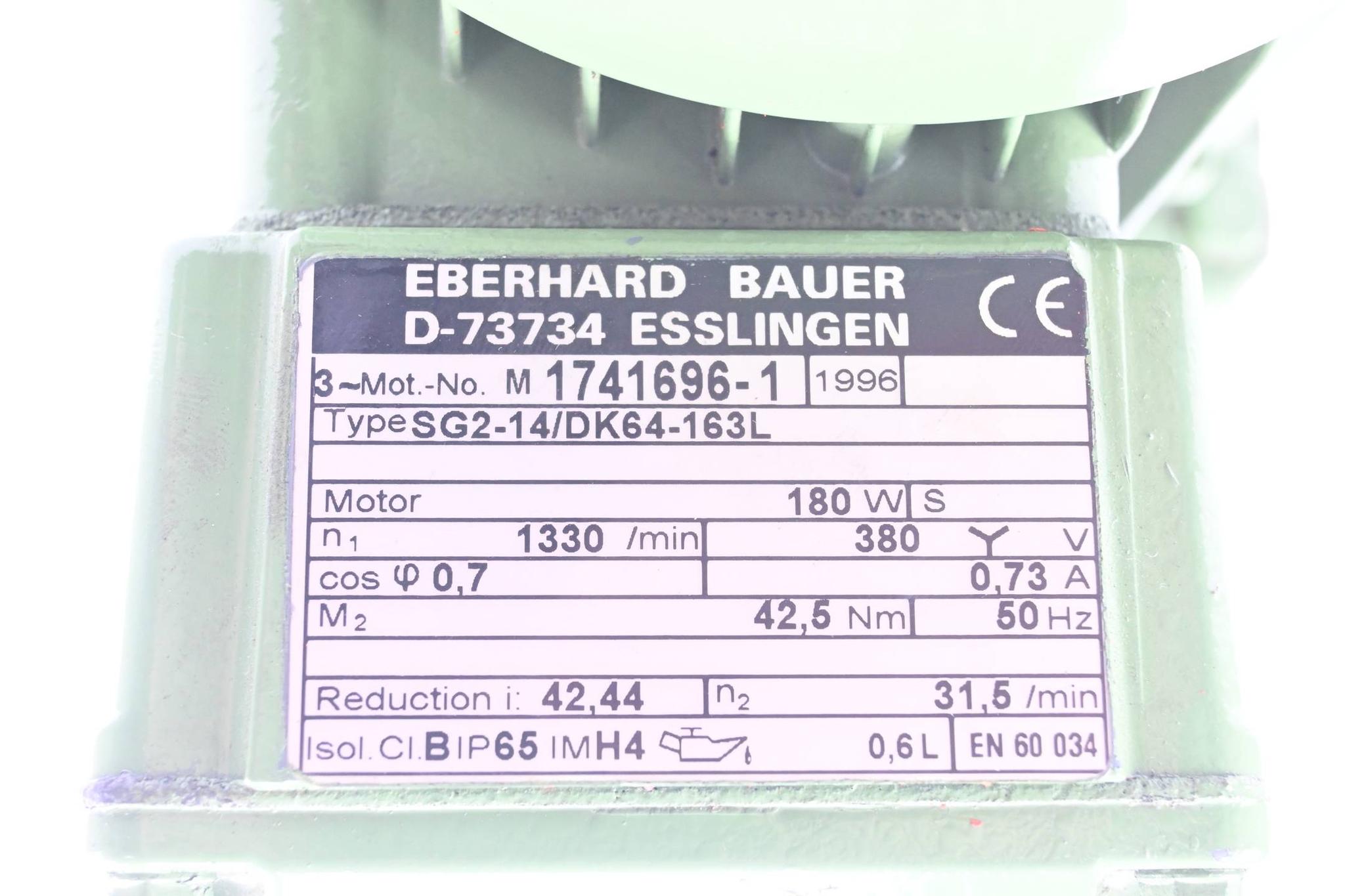 Produktfoto 2 von Bauer Getriebemotor SG2-14/DK64-163L