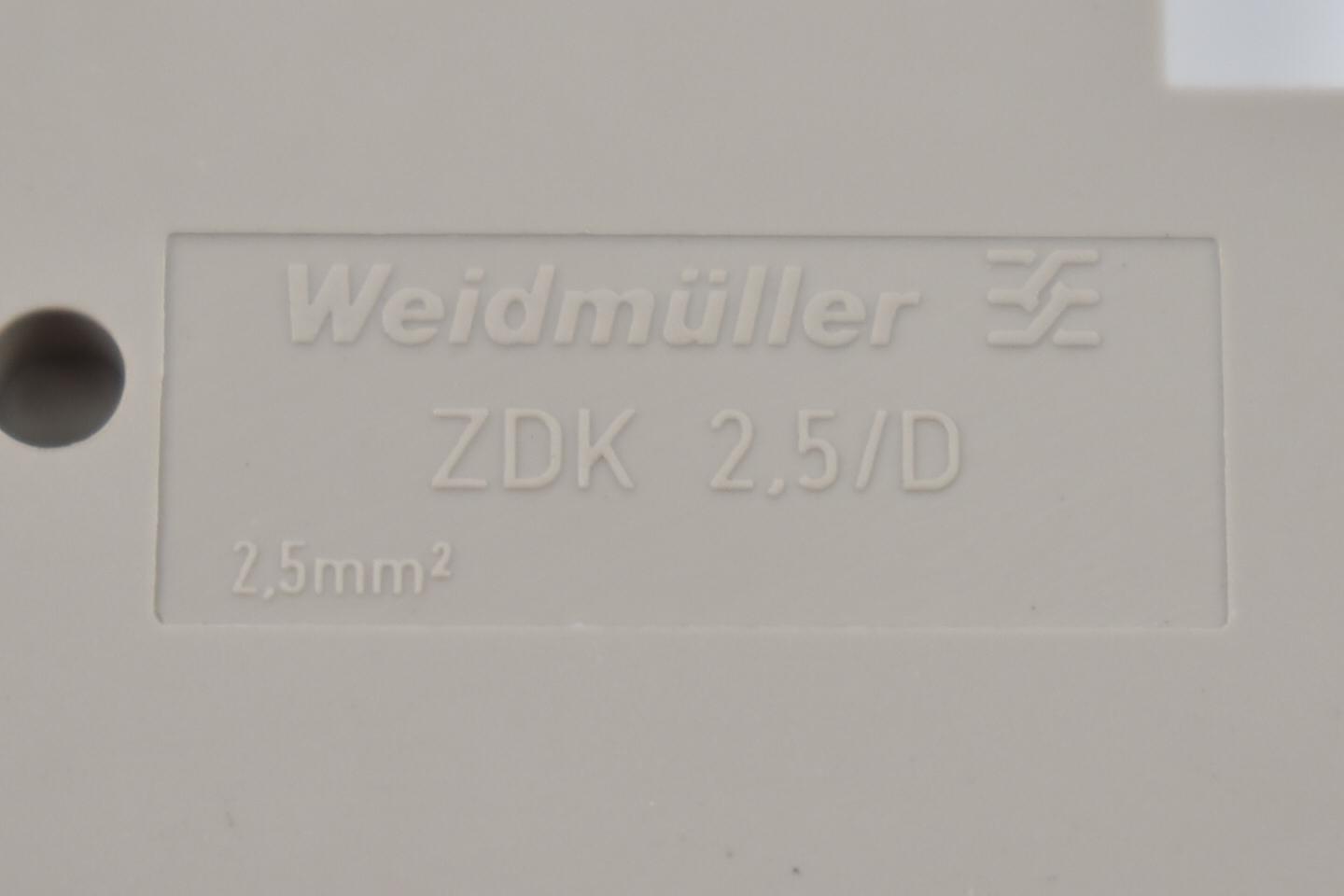 Produktfoto 3 von Weidmüller Reihenklemmen ZDK 2,5/D ( VE 64 Stück )