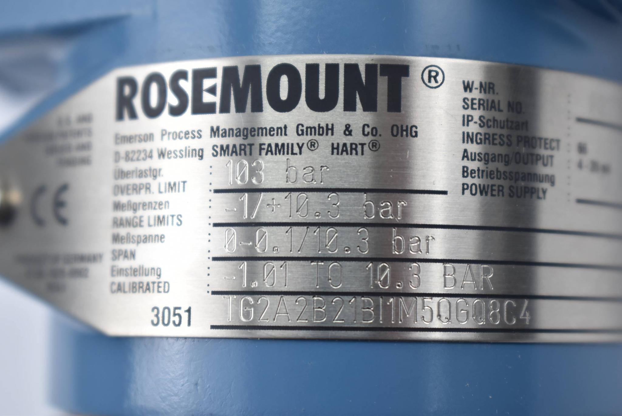 Produktfoto 4 von Rosemount Messdruckumformer BAS97ATEX1089X ( 10,5-55VDC 4-20mA 0,9W )