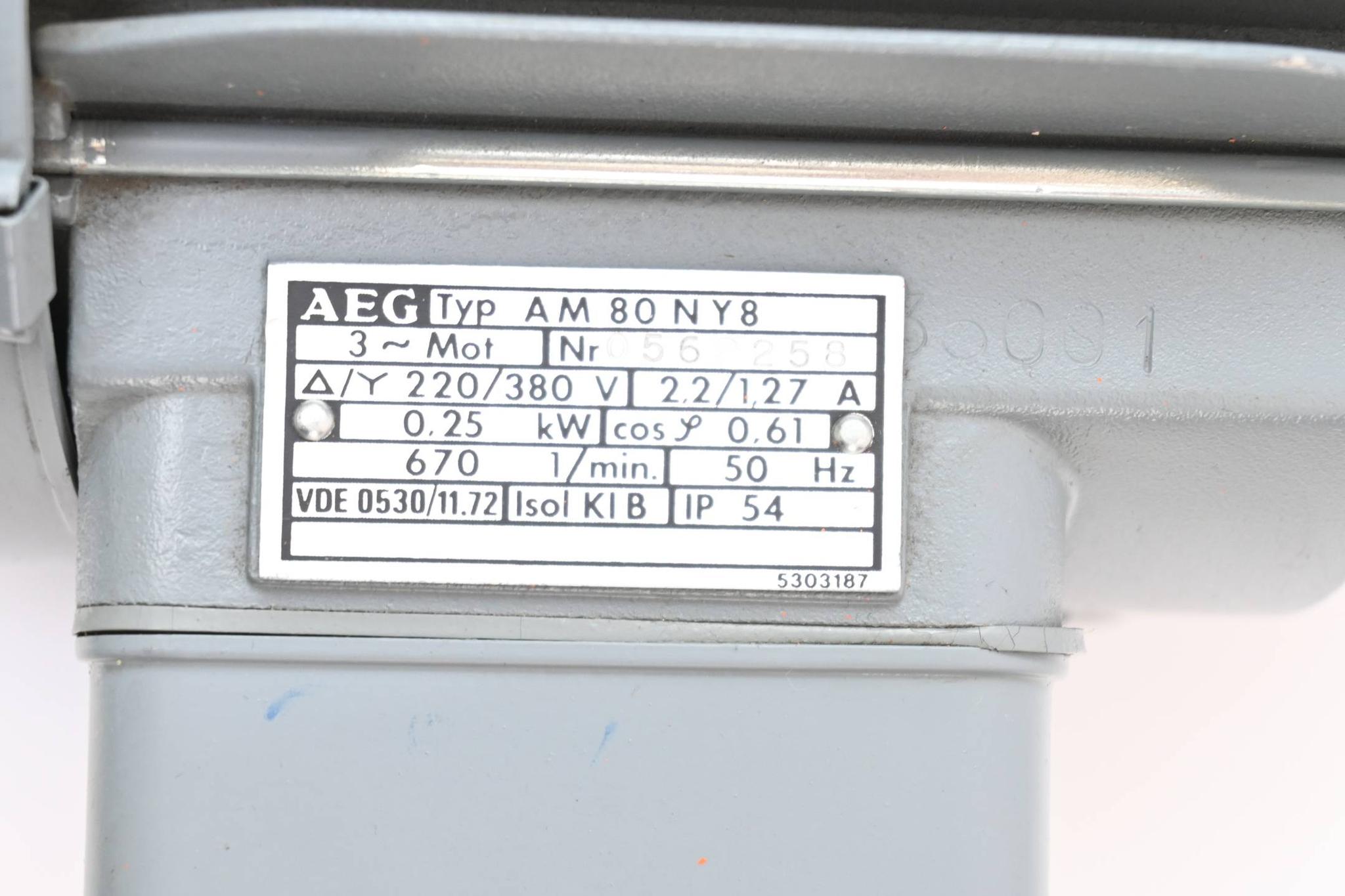 Produktfoto 2 von AEG 3~ Elektromotor AM 80 NY8 ( AM80NY8 ) 0,25 kW