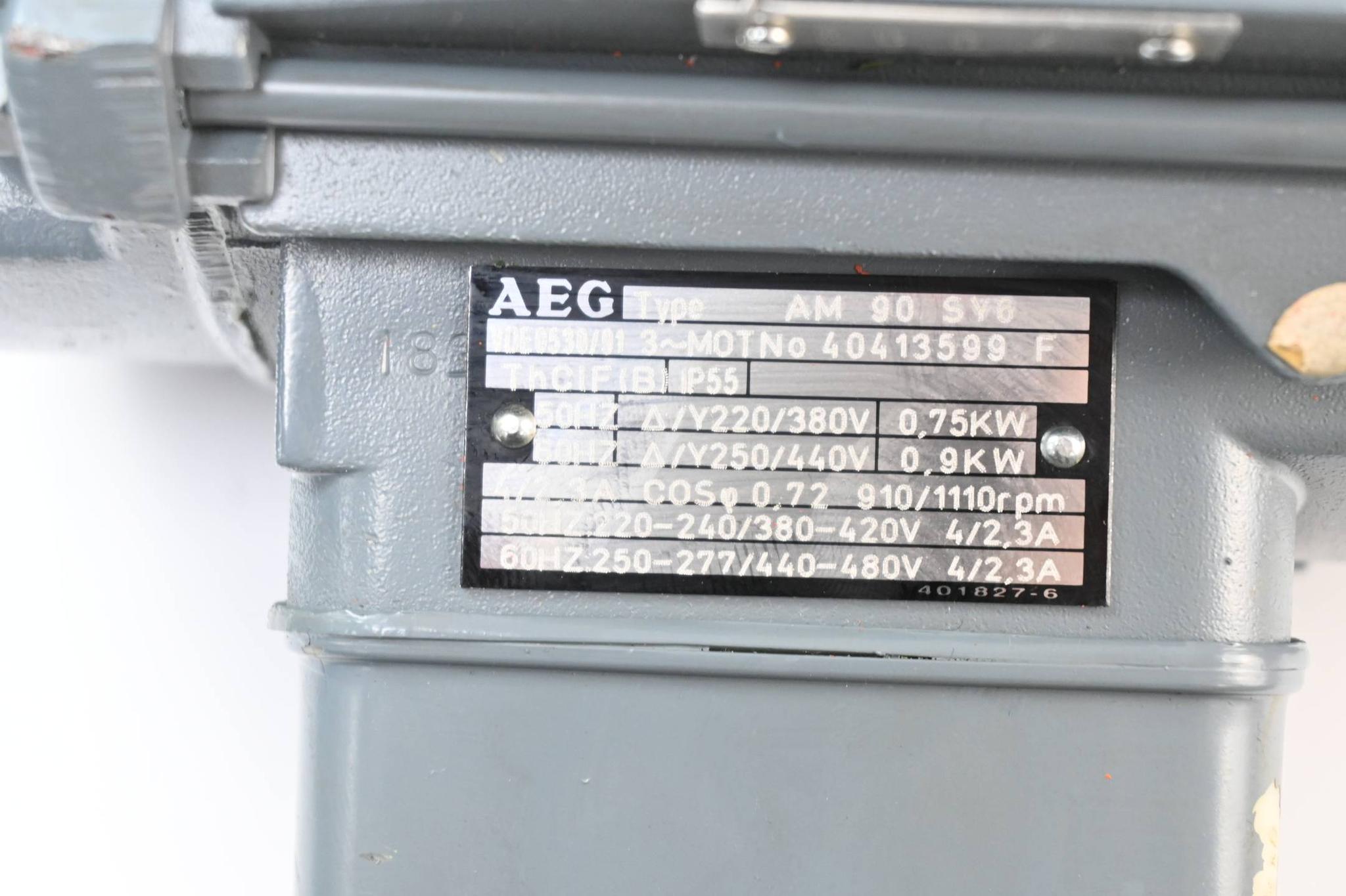 Produktfoto 2 von AEG 3~ Elektromotor AM 90 SY6 ( AM90SY6 ) 0,75/0,9 kW