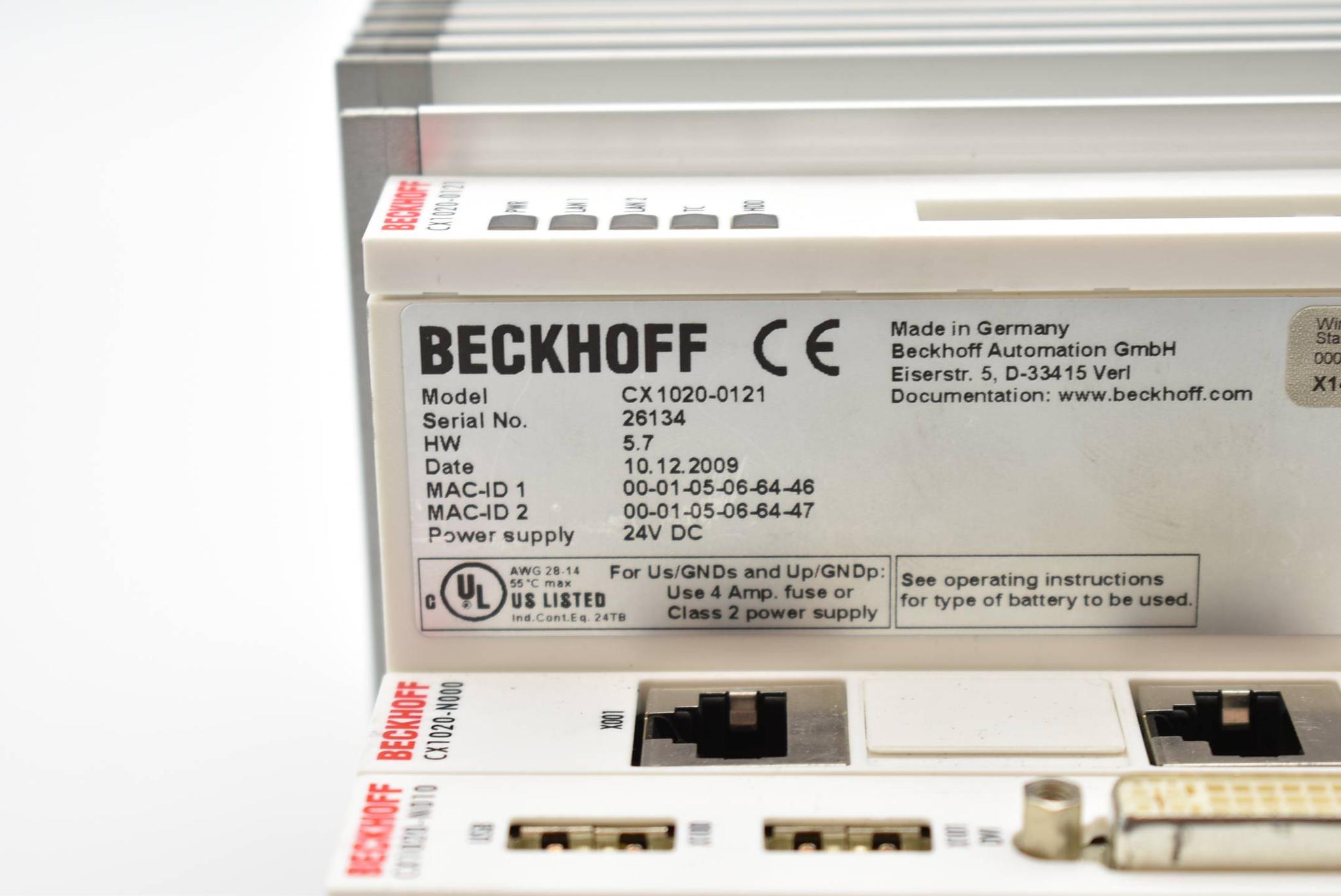 Produktfoto 4 von Beckhoff CX1020-0121 ( 26134 ) inkl. CX1020-N010 + CX1020-N000 + CX1100-0002