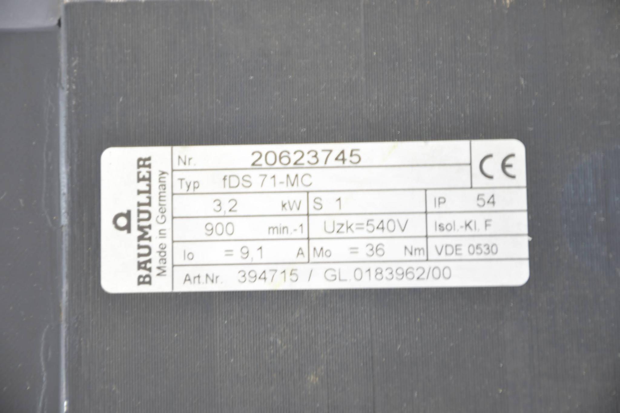 Produktfoto 1 von Baumüller Servomotor fDS 71-MC ( DS 71-MC ) 394715