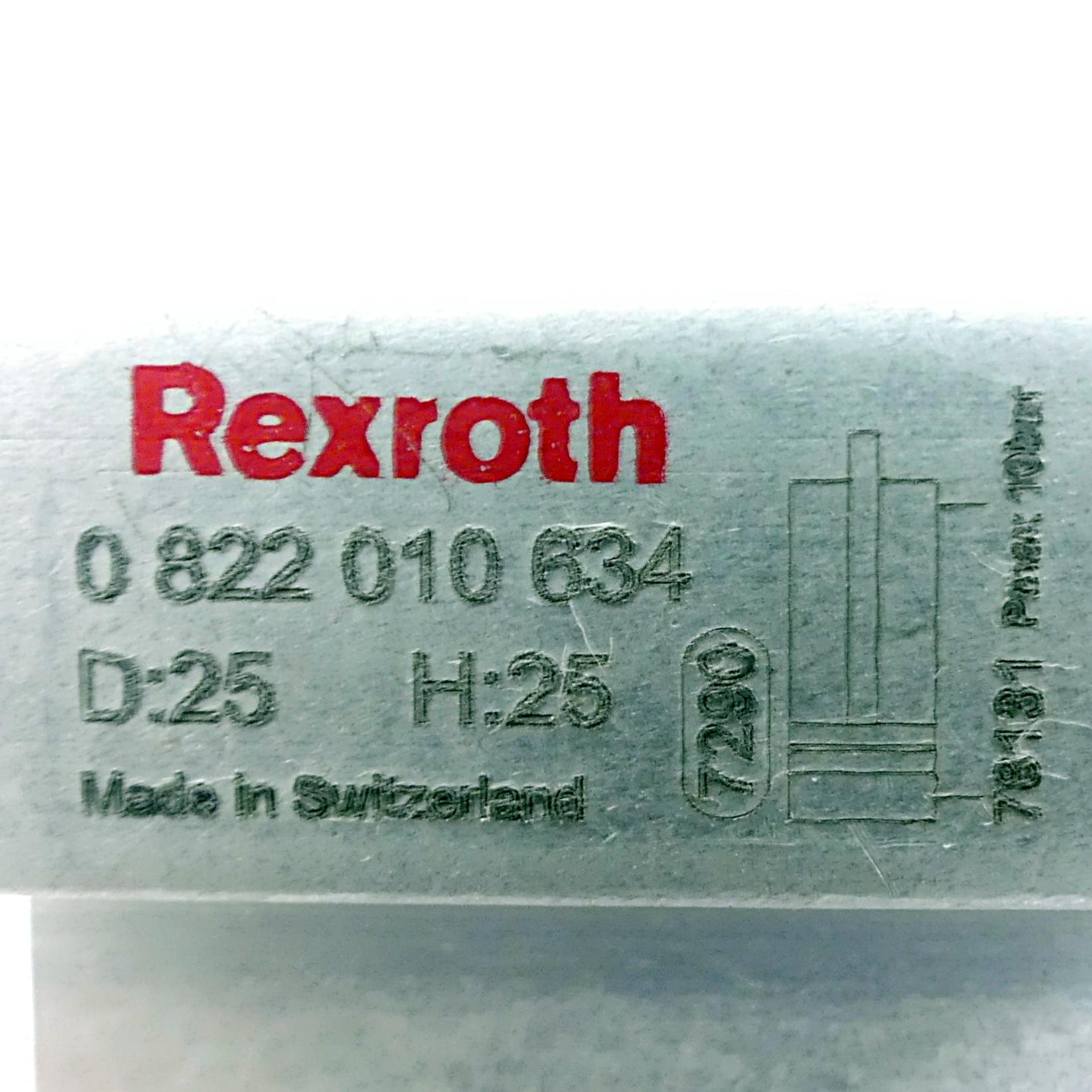 Produktfoto 2 von REXROTH Kompaktzylinder 0 822 010 634