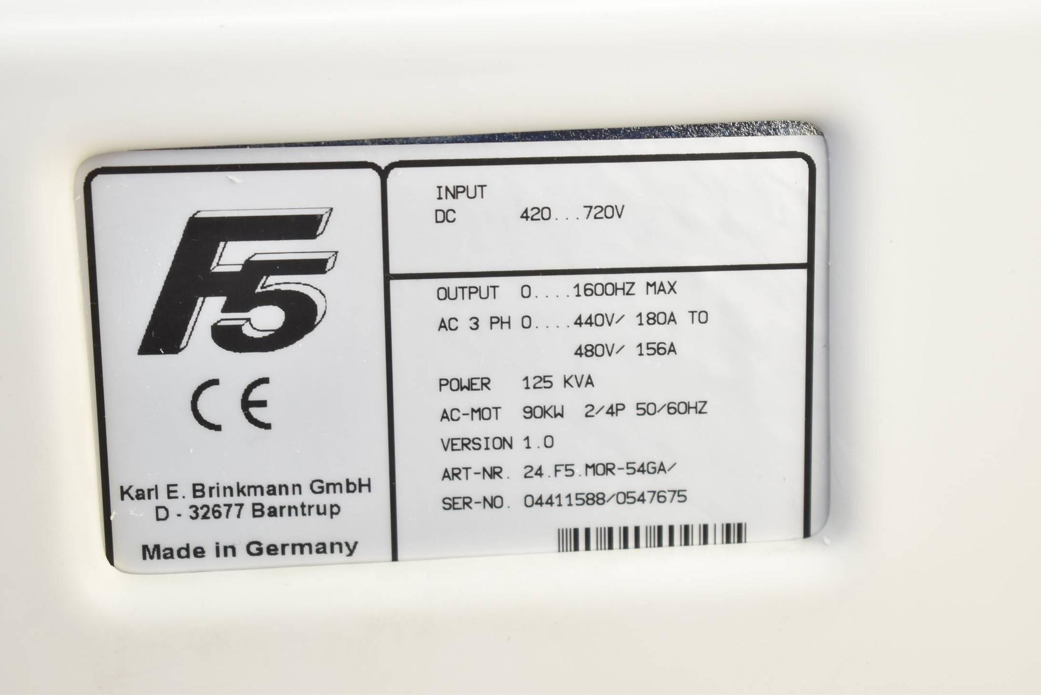 Produktfoto 2 von KEB DC Drive F5 24.F5.M0R-54GA ( 24.F5.MOR-54GA ) Version 1 + 00.F5.060-4000