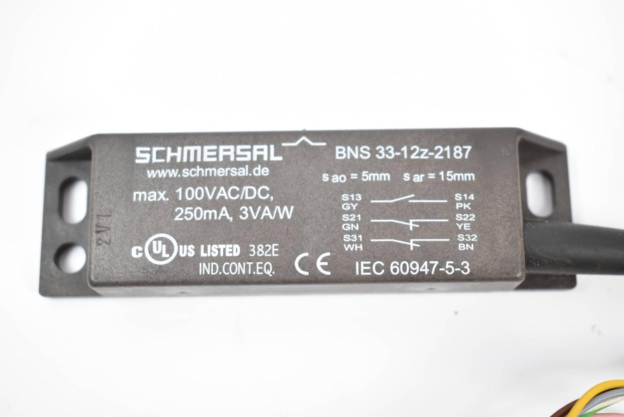 Produktfoto 1 von Schmersal Magnetischer-Sicherheits-Sensor BNS 33-12z-2187 5m