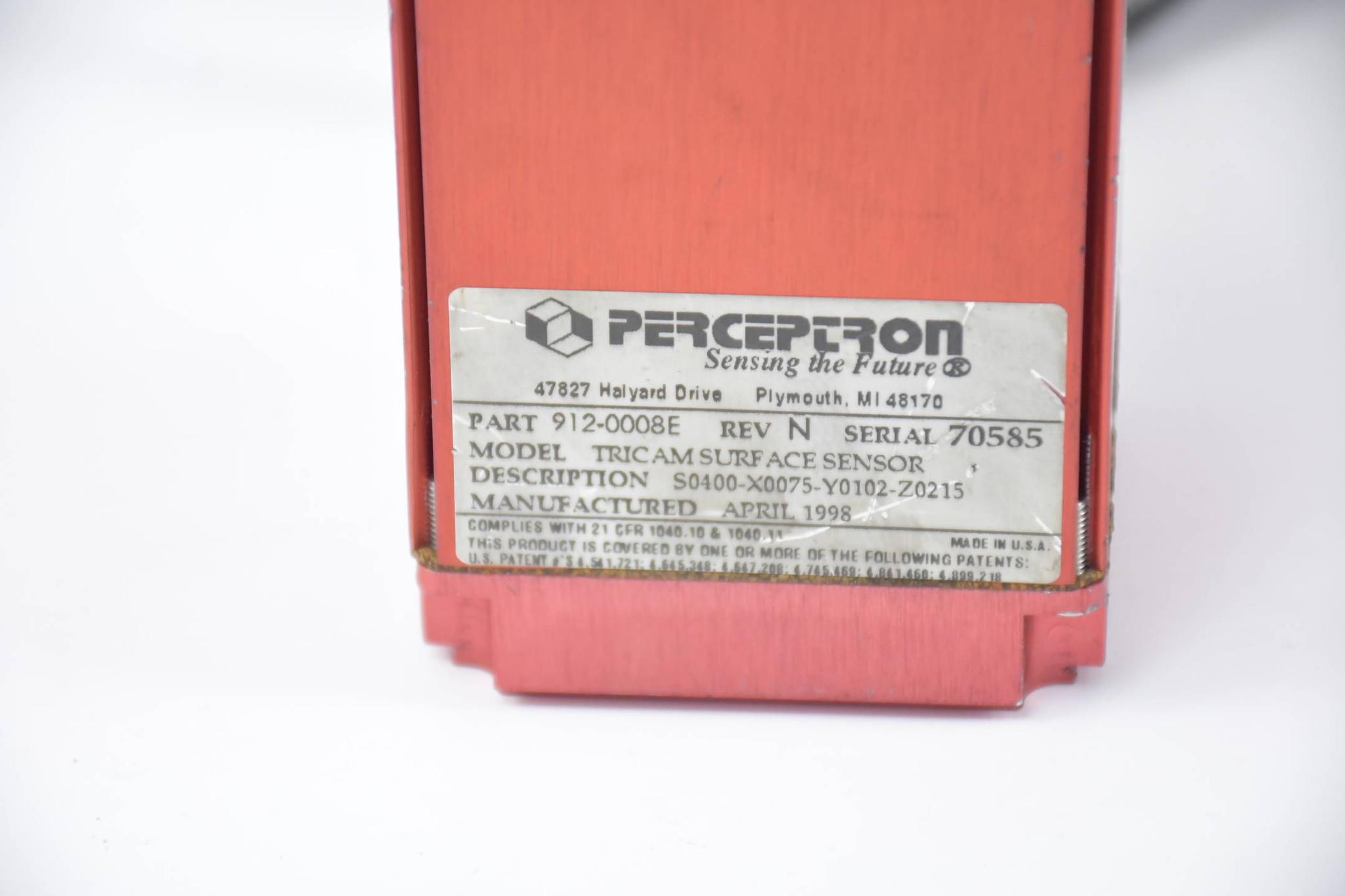 Produktfoto 2 von Perceptron Tricam Oberfläschensensor 912-0008E ( S0400-X0075-Y0102-Z0215 )