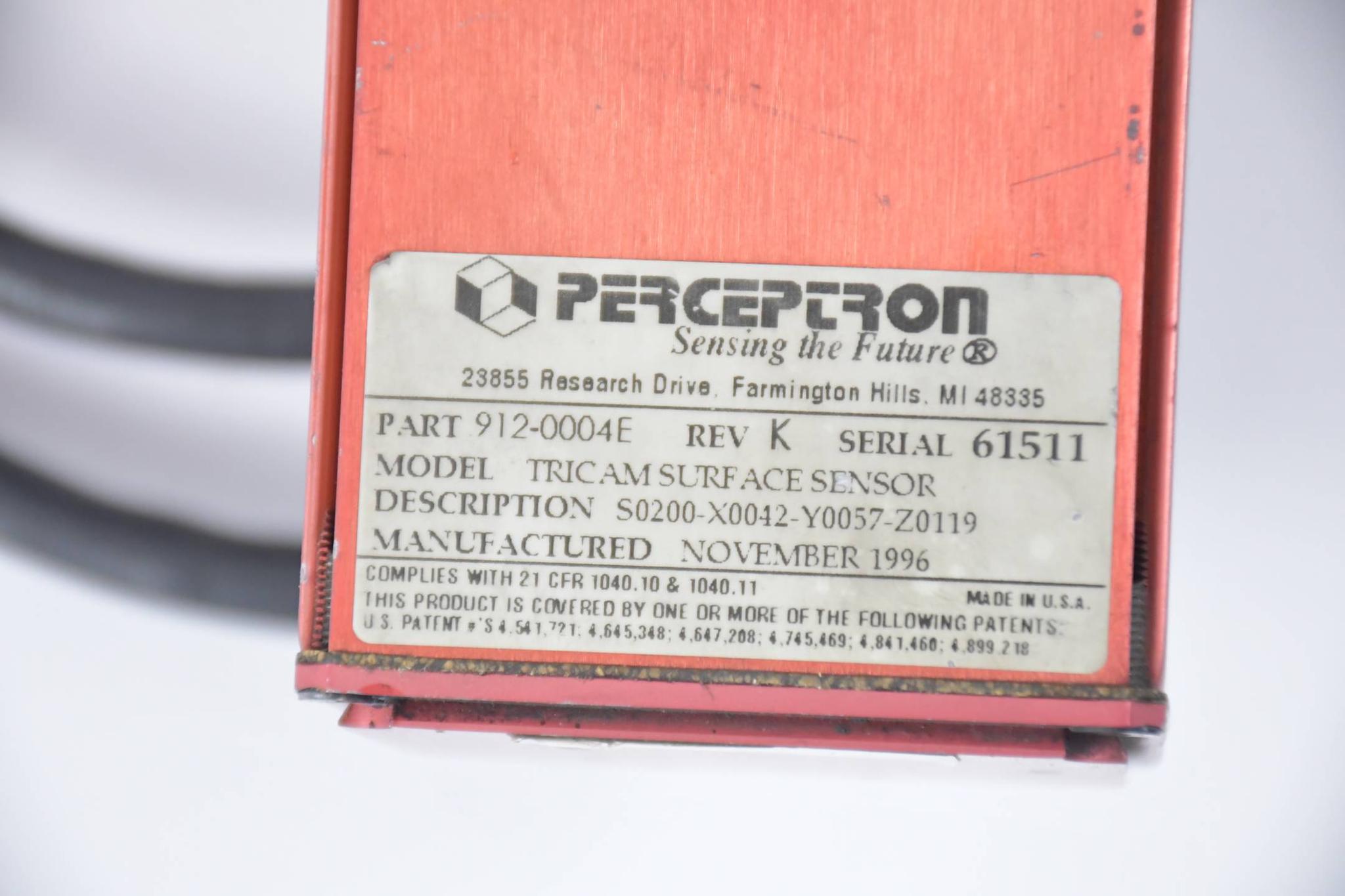 Produktfoto 2 von Perceptron Tricam Oberflächensensor 912-0004E ( S0200-X0042-Y0057-Z0119 )