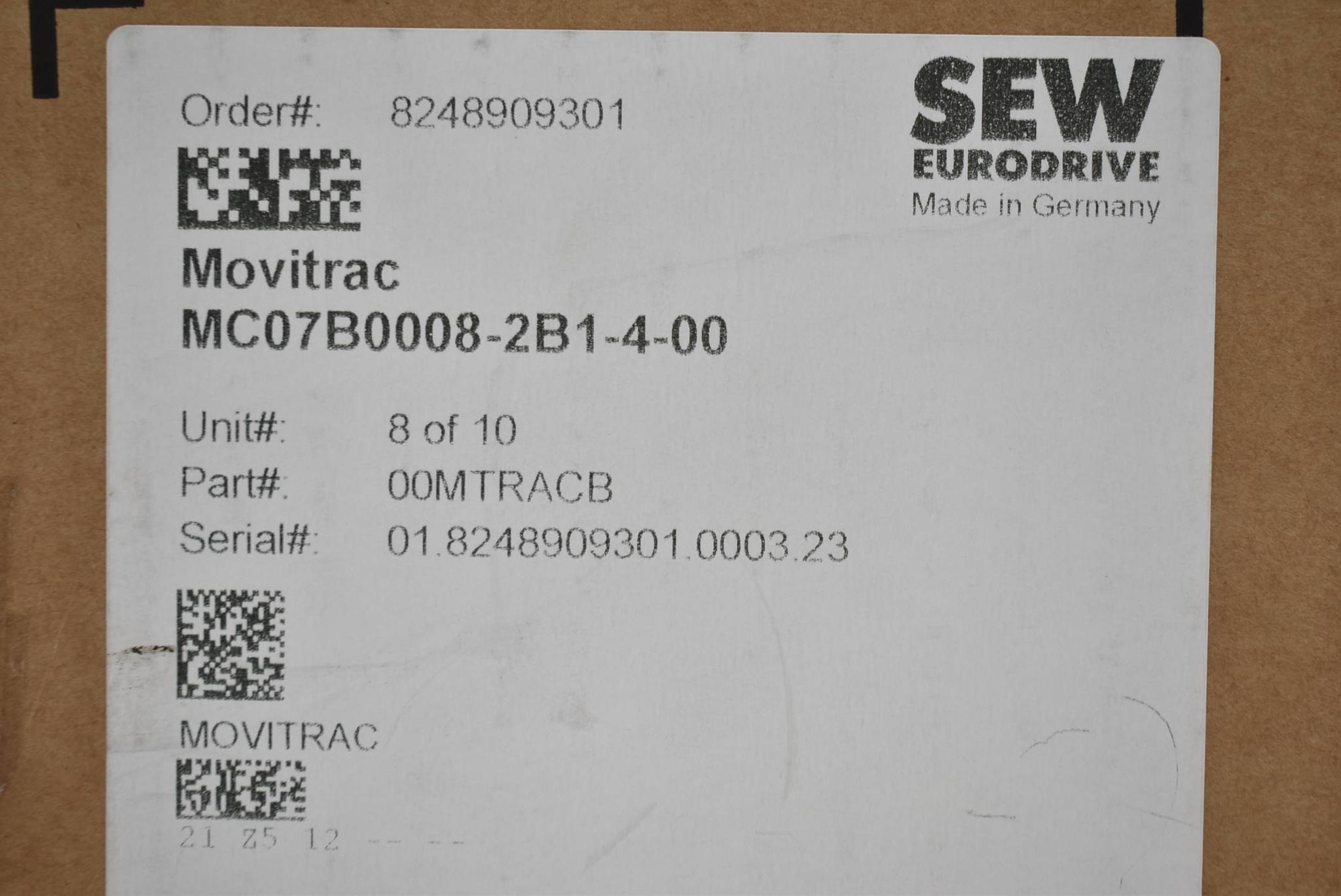 Produktfoto 2 von SEW Eurodrive Umrichter Movitrac B MC07B0008-2B1-4-00