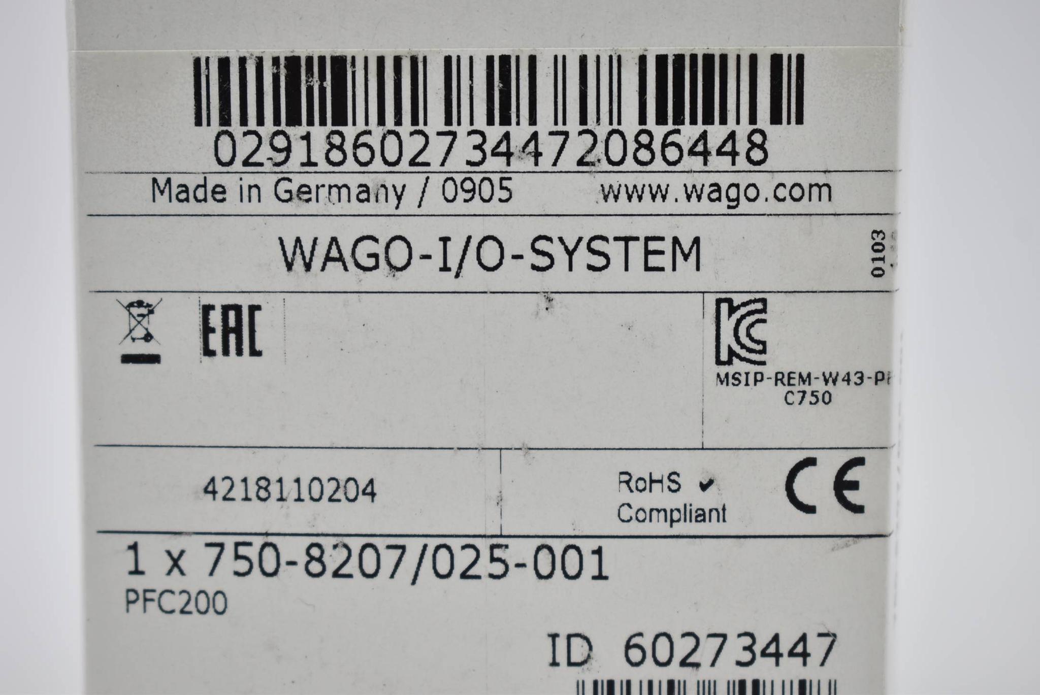 Wago Controller PFC200 Mobilfunkmodul Fernwirktechnik 750-8207/025-001