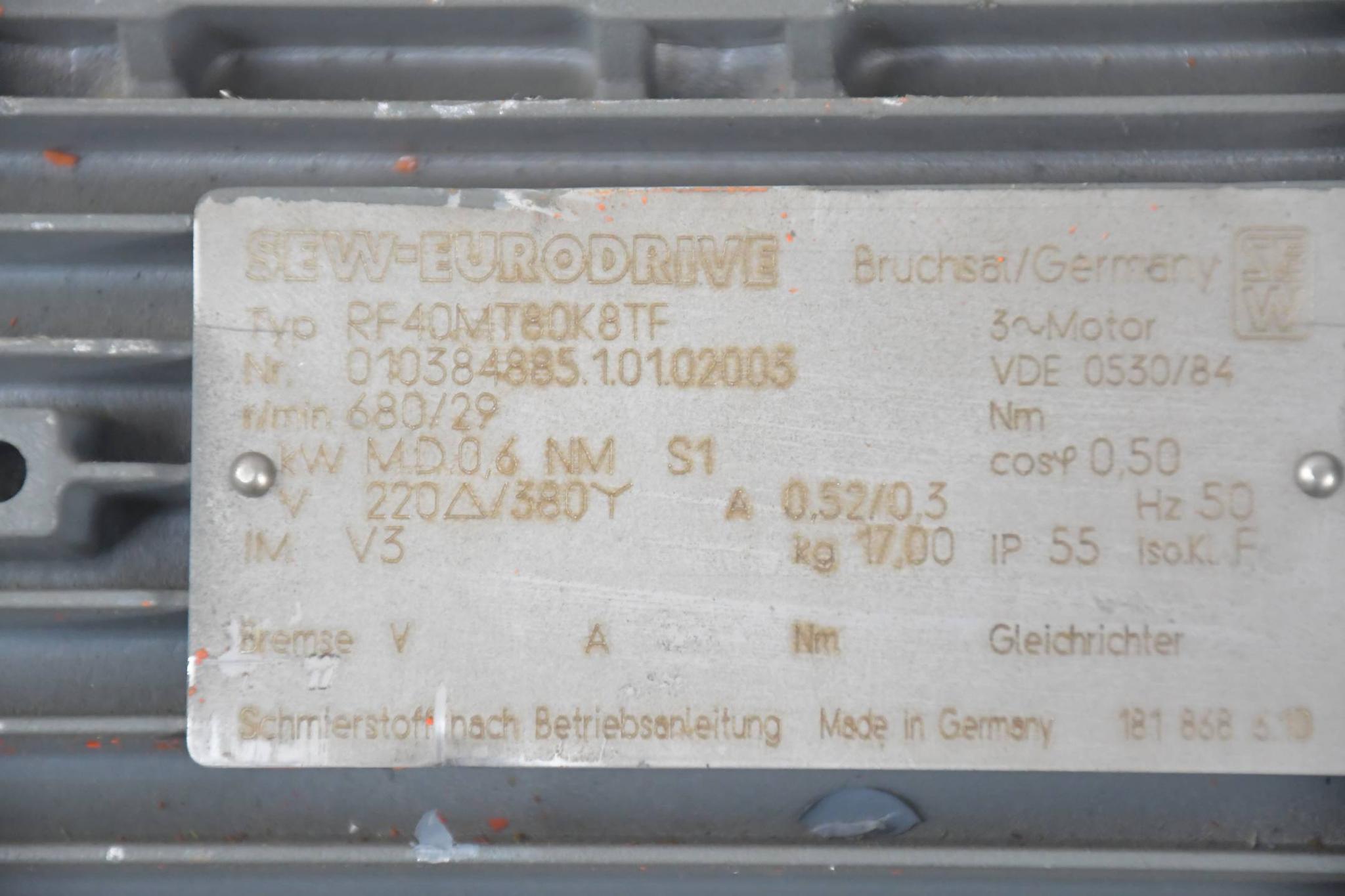 Produktfoto 2 von SEW-Eurodrive Getriebemotor 3RF40MT80K8TF