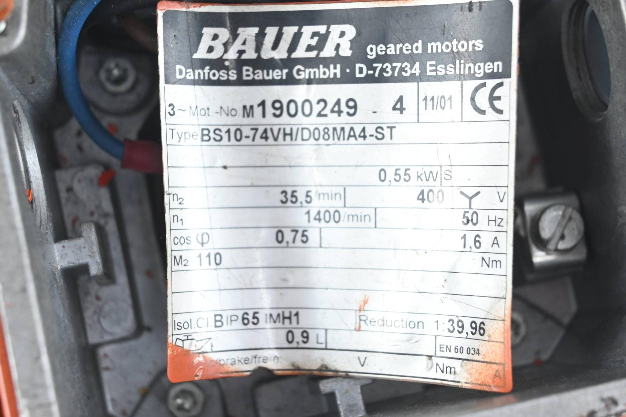 Produktfoto 3 von Bauer Getriebemotor BS10-74VH/D08MA4-ST