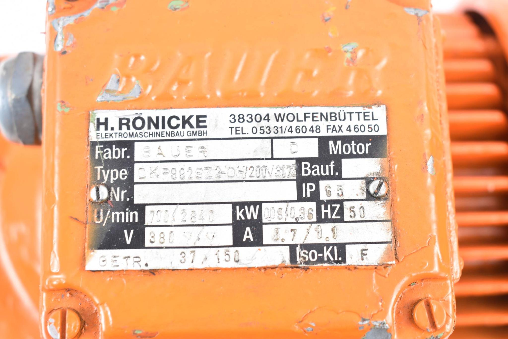 Produktfoto 3 von Bauer Getriebemotor DKP882SZ2-OH200V3172