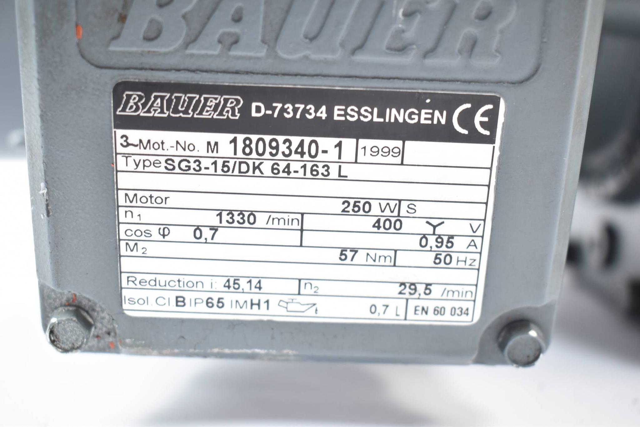 Produktfoto 3 von Bauer 3 ~ Getriebemotor SG3-15/DK 64-163 L ( SG3-15/DK64-163L  )