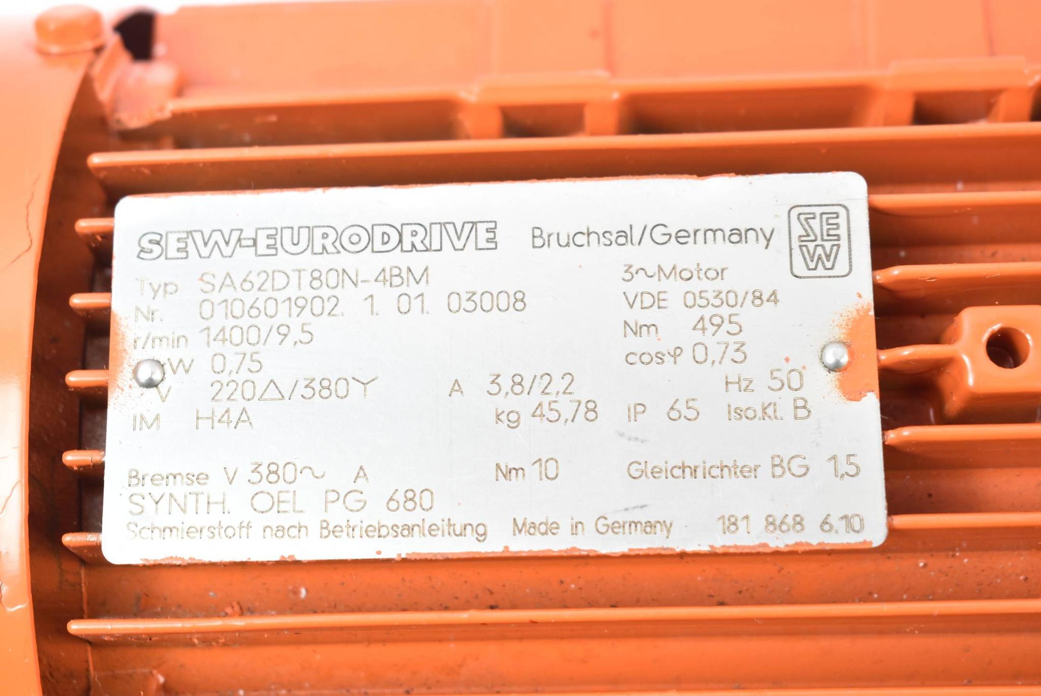 Produktfoto 3 von SEW Eurodrive 3 ~ Getriebemotor SA62DT80N-4BM