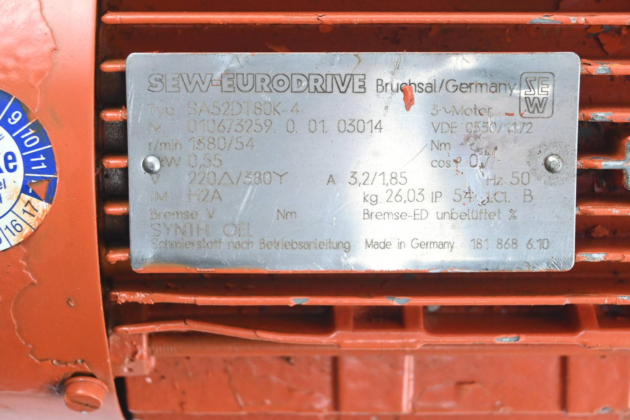 Produktfoto 3 von SEW Eurodrive Getriebemotor SA52DT80K-4