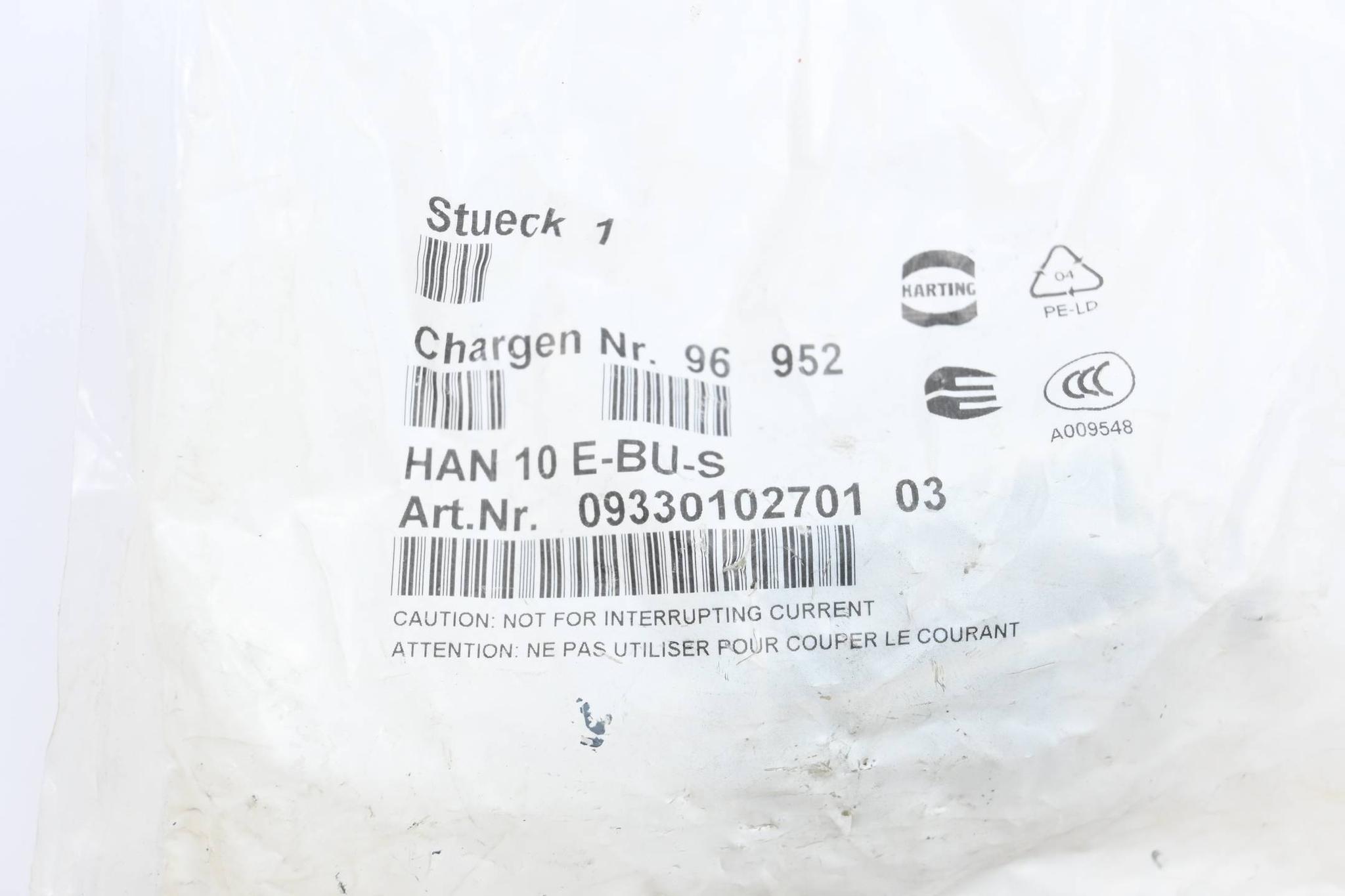 Harting Buchseneinsatz HAN 10E-BU-S ( 09330102701 03 )