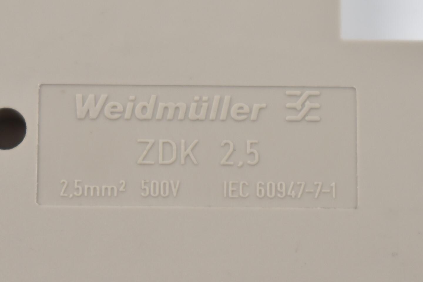 Produktfoto 3 von Weidmüller Reihenklemmen ZDK 2,5 ( VE 27 Stück )