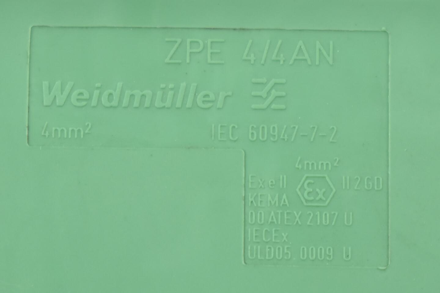 Produktfoto 4 von Weidmüller Schutzleiter-Reihenklemmen ZPE 4/4AN ( VE 29 Stück )