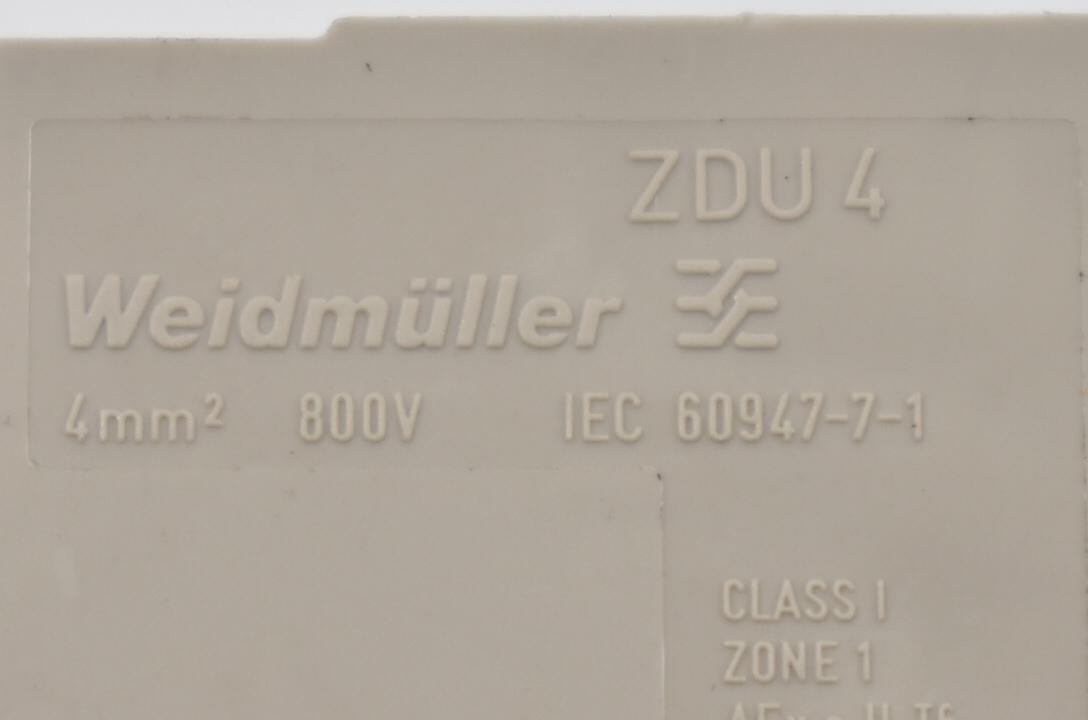 Produktfoto 2 von Weidmüller Reihenklemmen ZDU 4 ( VE 41 Stück )