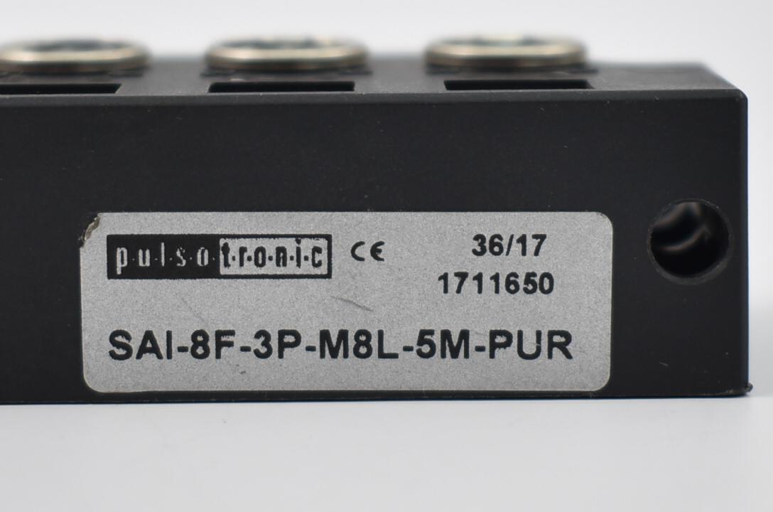 Produktfoto 2 von Pulsotronic Sensor-Aktor-Verteiler 15-30VDC 6A SAI-8F-3P-M8L-5M-PUR ( 1,0 m )