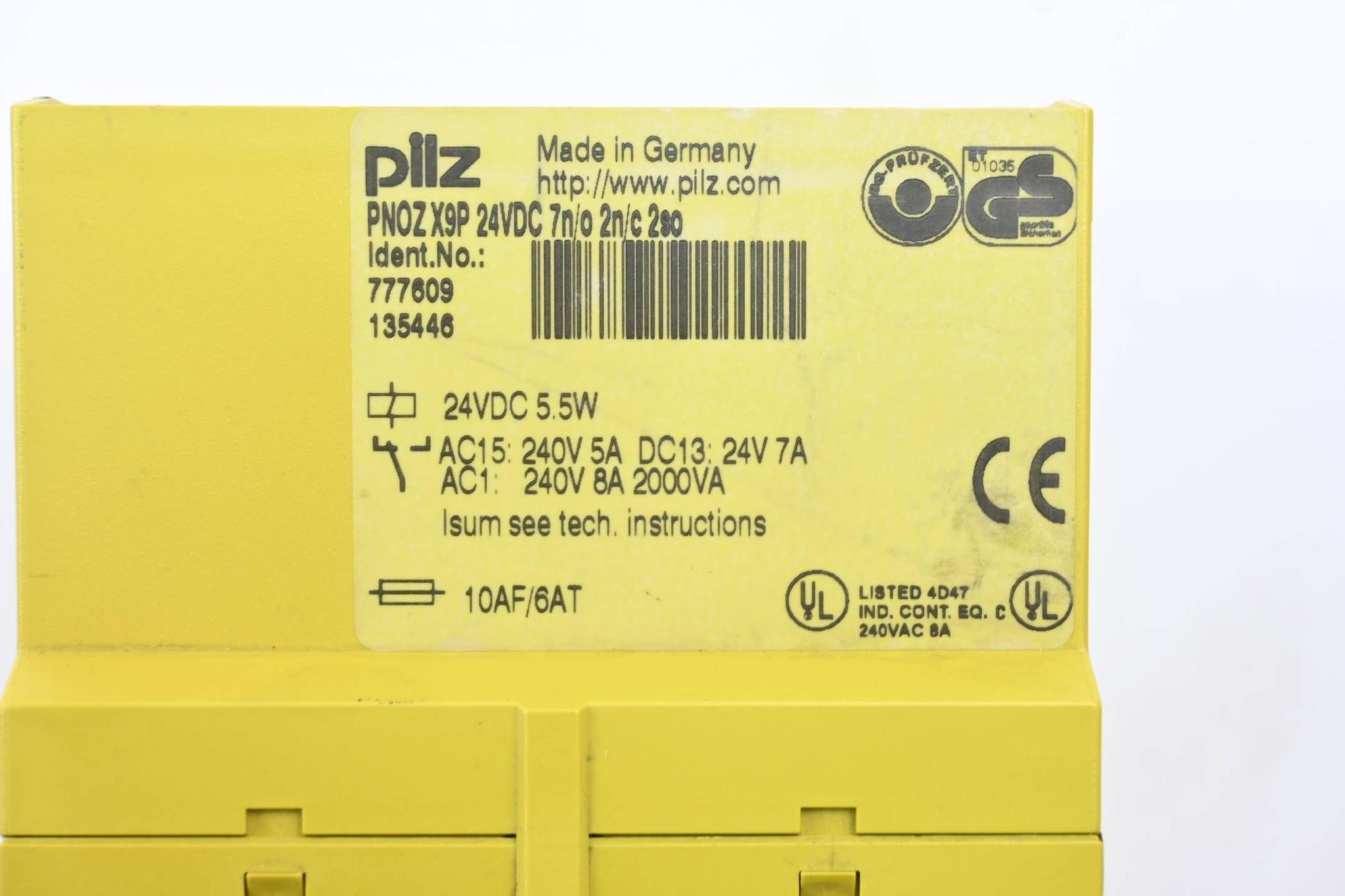 Produktfoto 2 von Pilz Sicherheitsschaltgerät PNOZ X9P 24VDC 7n/o 2n/c 2so ( 777609 )