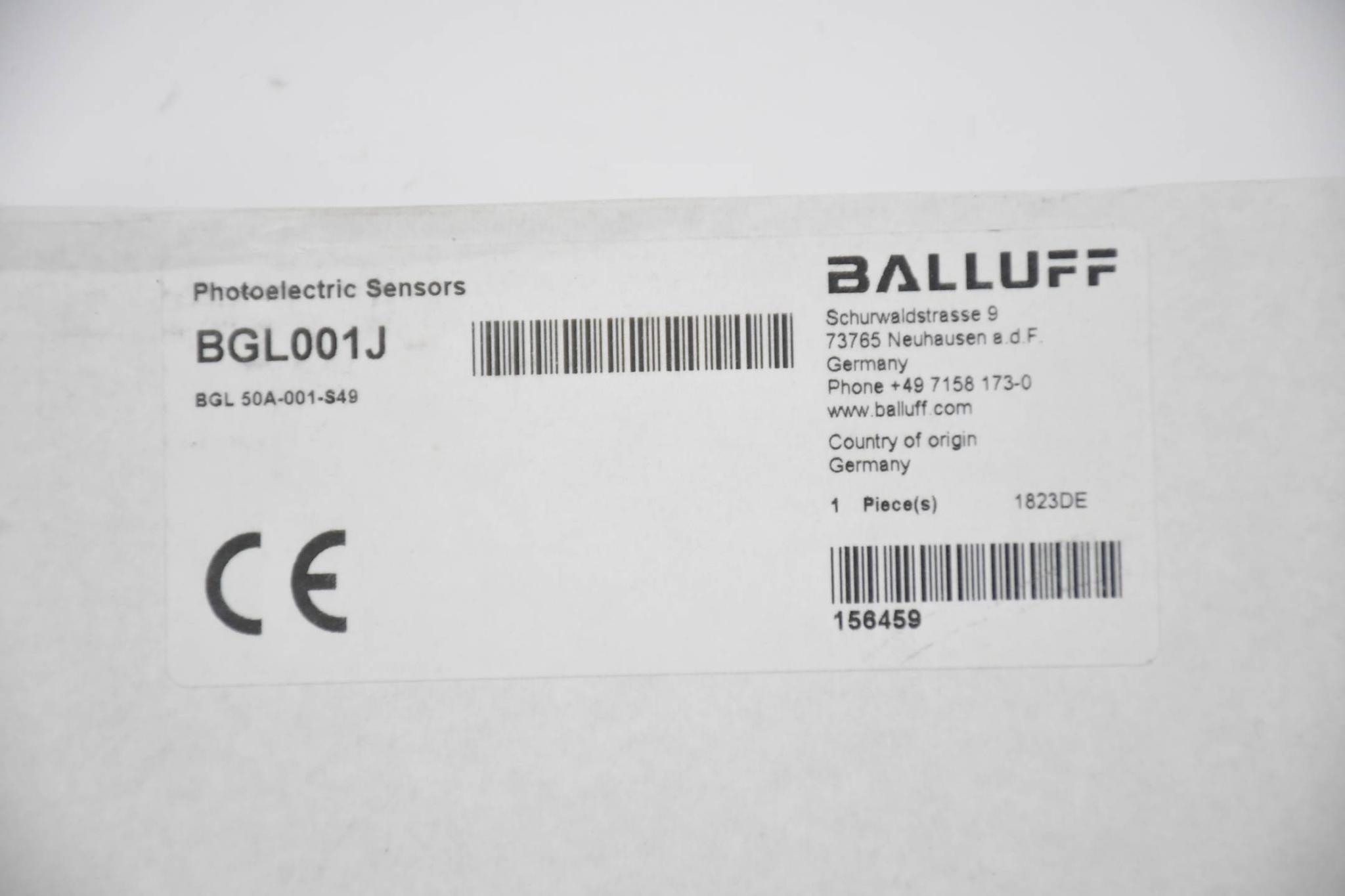 Balluff Fotoelektronischer Sensor BGL001J ( BGL 50A-001-S49 )