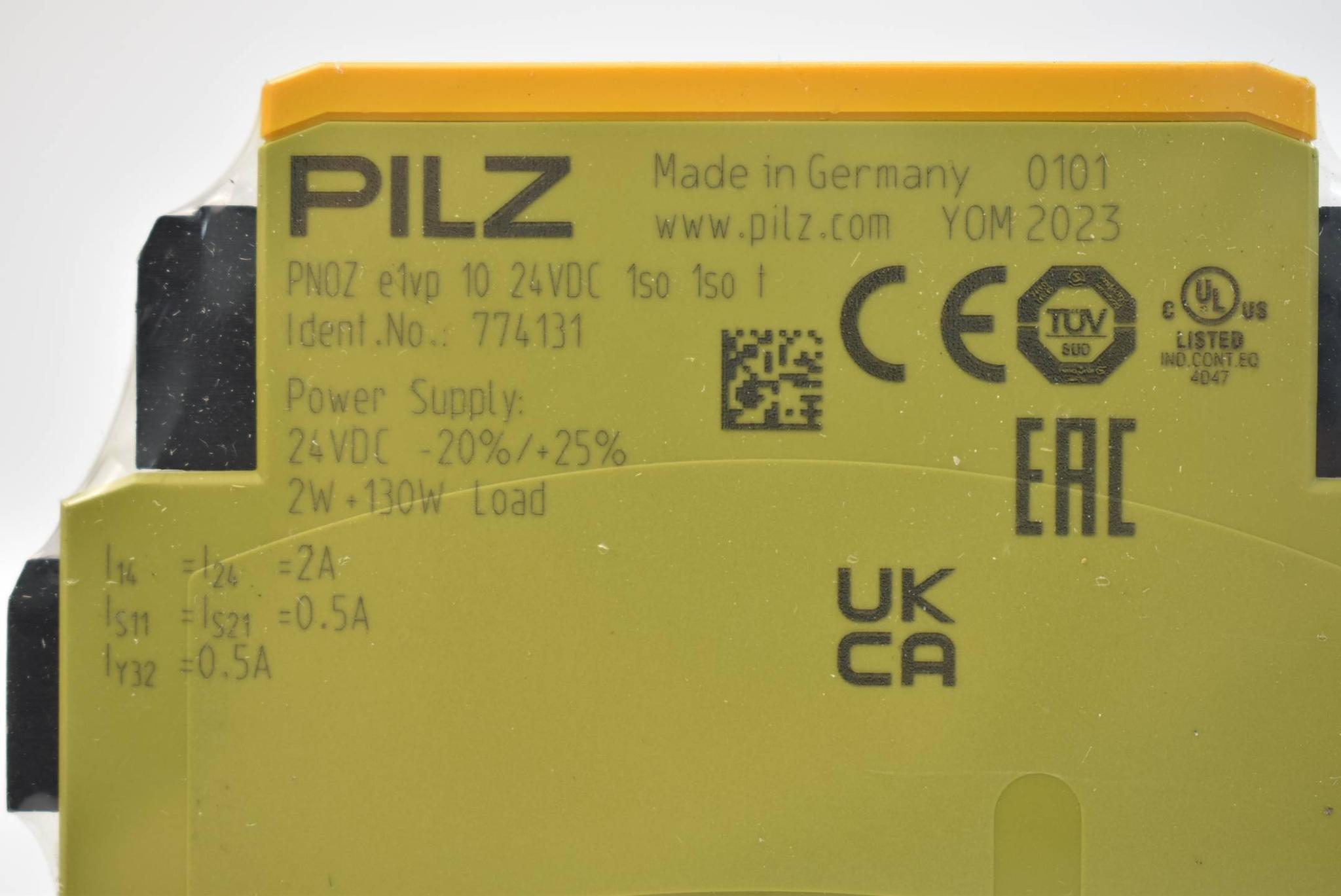 Produktfoto 2 von Pilz Sicherheitsschaltgerät PNOZ e1vp 10/24VDC 1so 1so t ( 774131 )