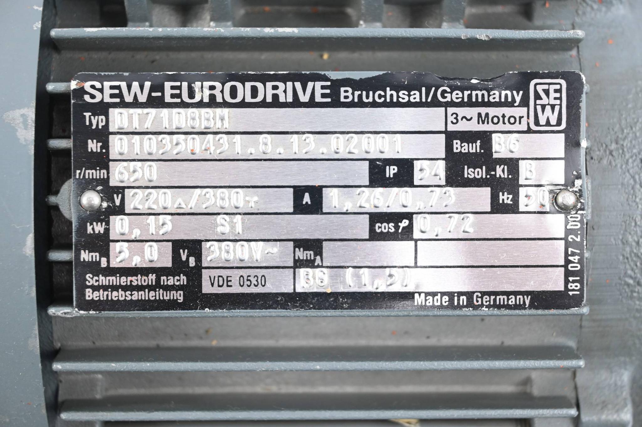 Produktfoto 3 von SEW Eurodrive 3~ Motor DT71D8BM ( DT71 D8BM )