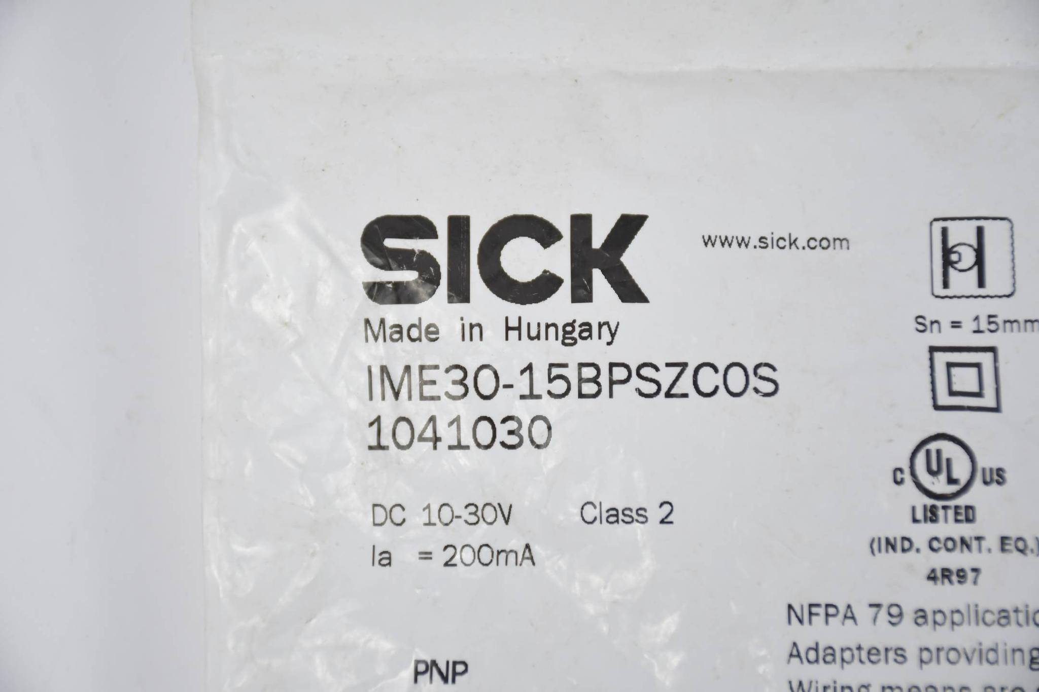 Produktfoto 2 von SICK Induktiver Näherungssensor IME30-15BPSZC0S ( 1041030 )