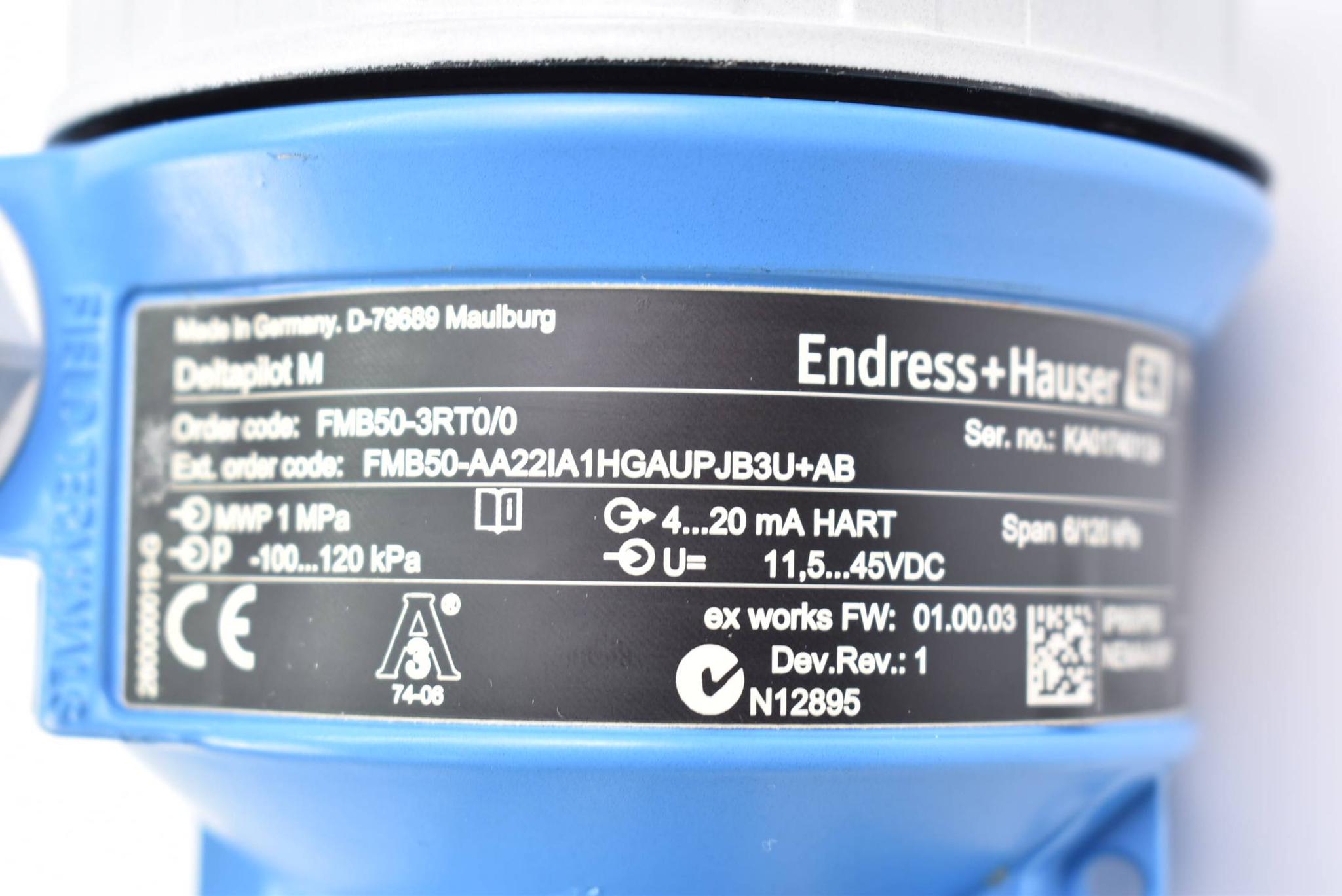 Produktfoto 2 von Endress+Hauser Deltapilot M 4-20 mA 11,5-45 VDC FMB50-3RT0/0