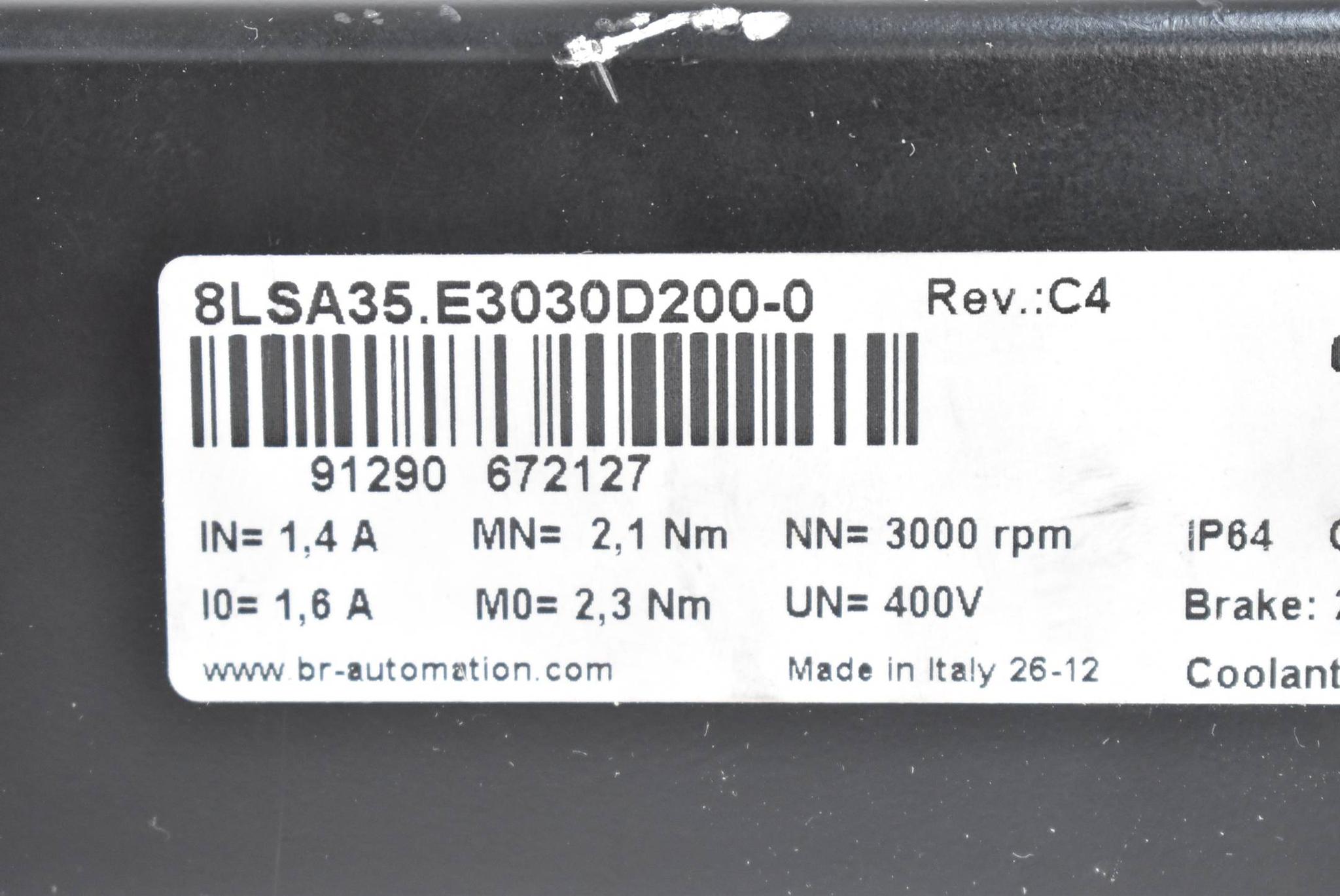 Produktfoto 3 von B&R Servomotor 8LSA35.E3030D200-0 Rev.C4