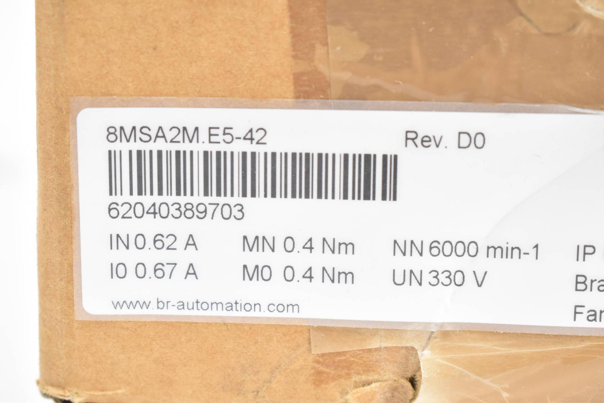 Produktfoto 1 von B&R Servomotor 8MSA2M.E5-42 Rev.D0