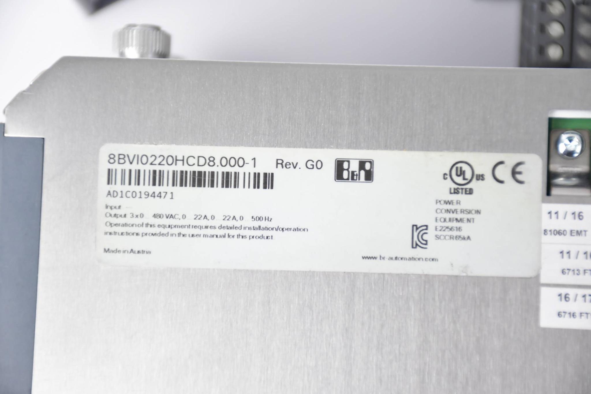 Produktfoto 3 von B&R Acopos multi Wechselrichtermodul IO220D 8BVI0220HCD8.000-1 Rev.G0