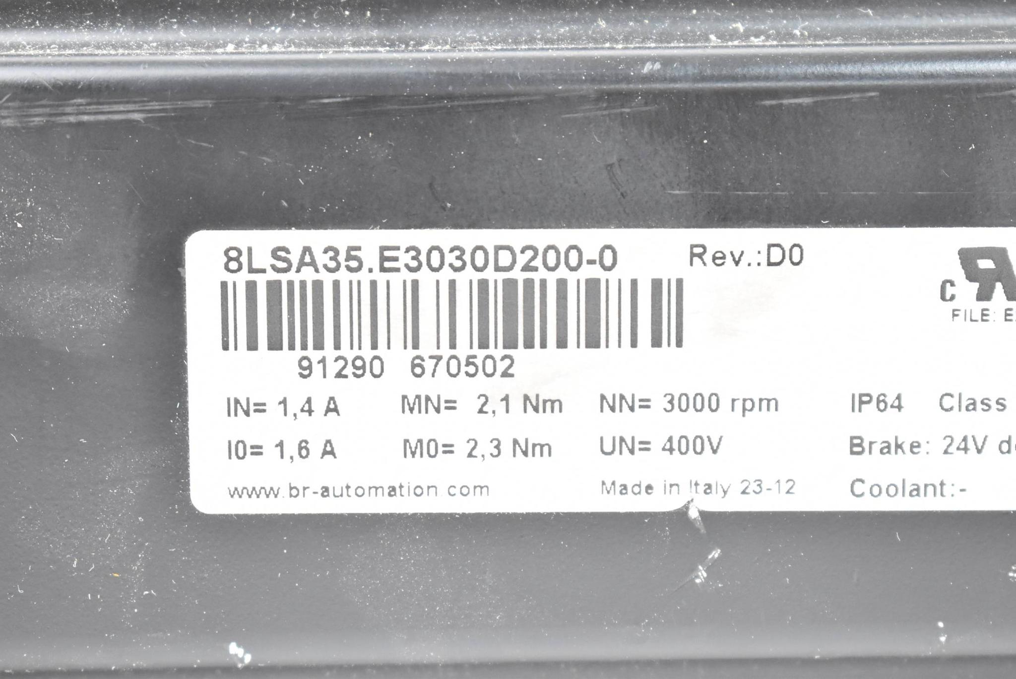 Produktfoto 2 von B&R Automation Synchron-Motor 8LSA35.E3030D200-0 Rev. D0